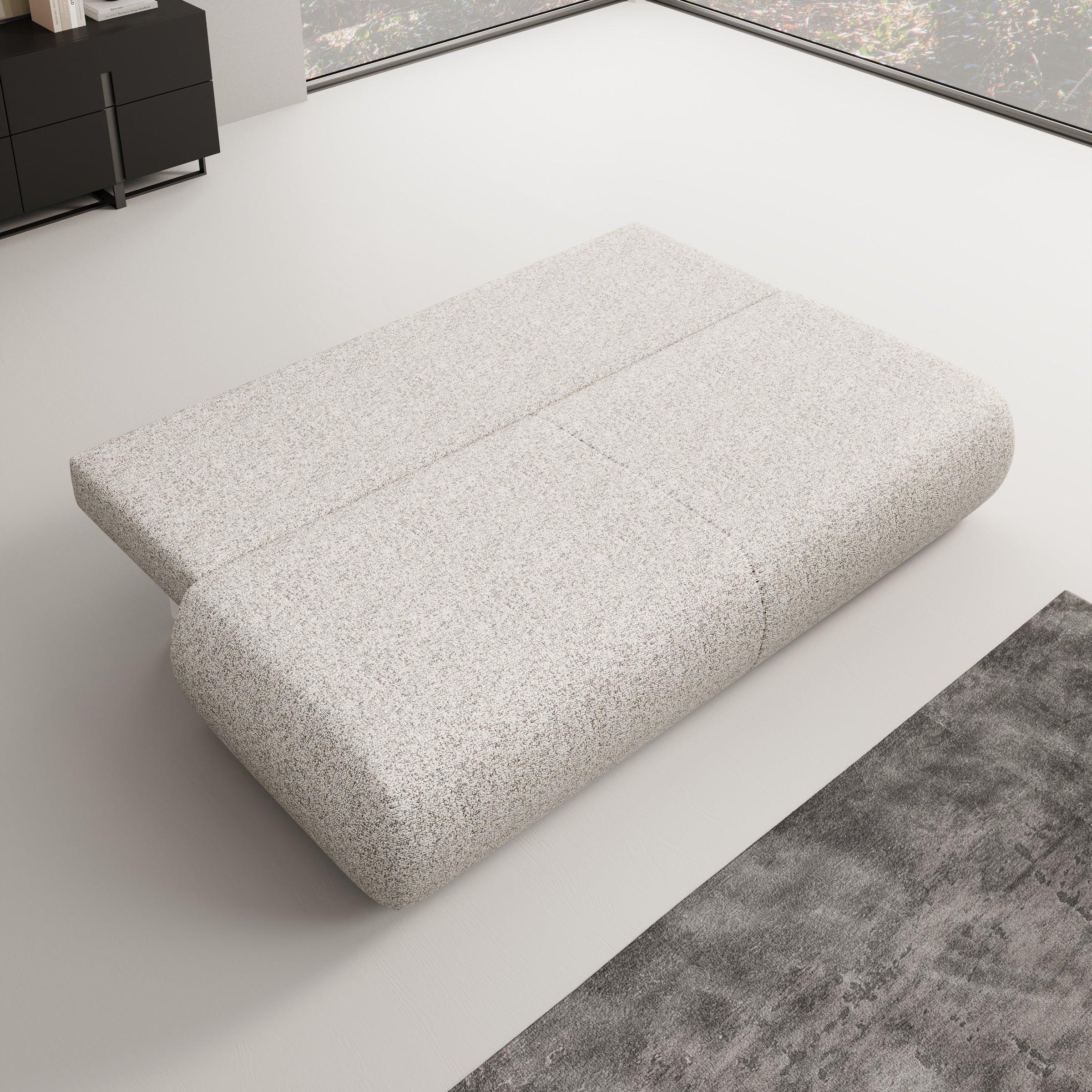 Pavolino - Slaapbank - Stof grijs - 214x100x74 cm