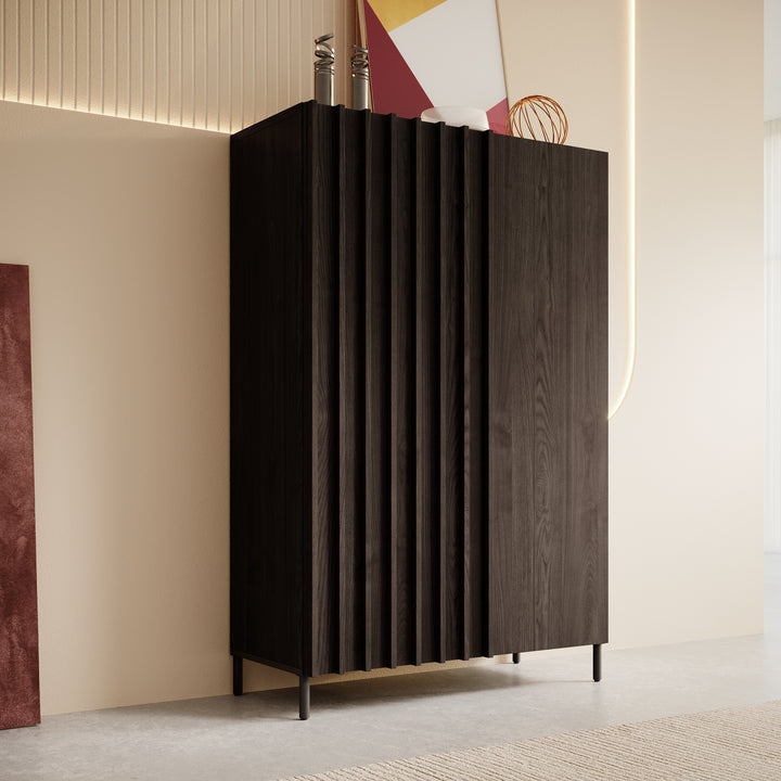 Paz - Dressoir - Donker eiken - 92x44x144 cm