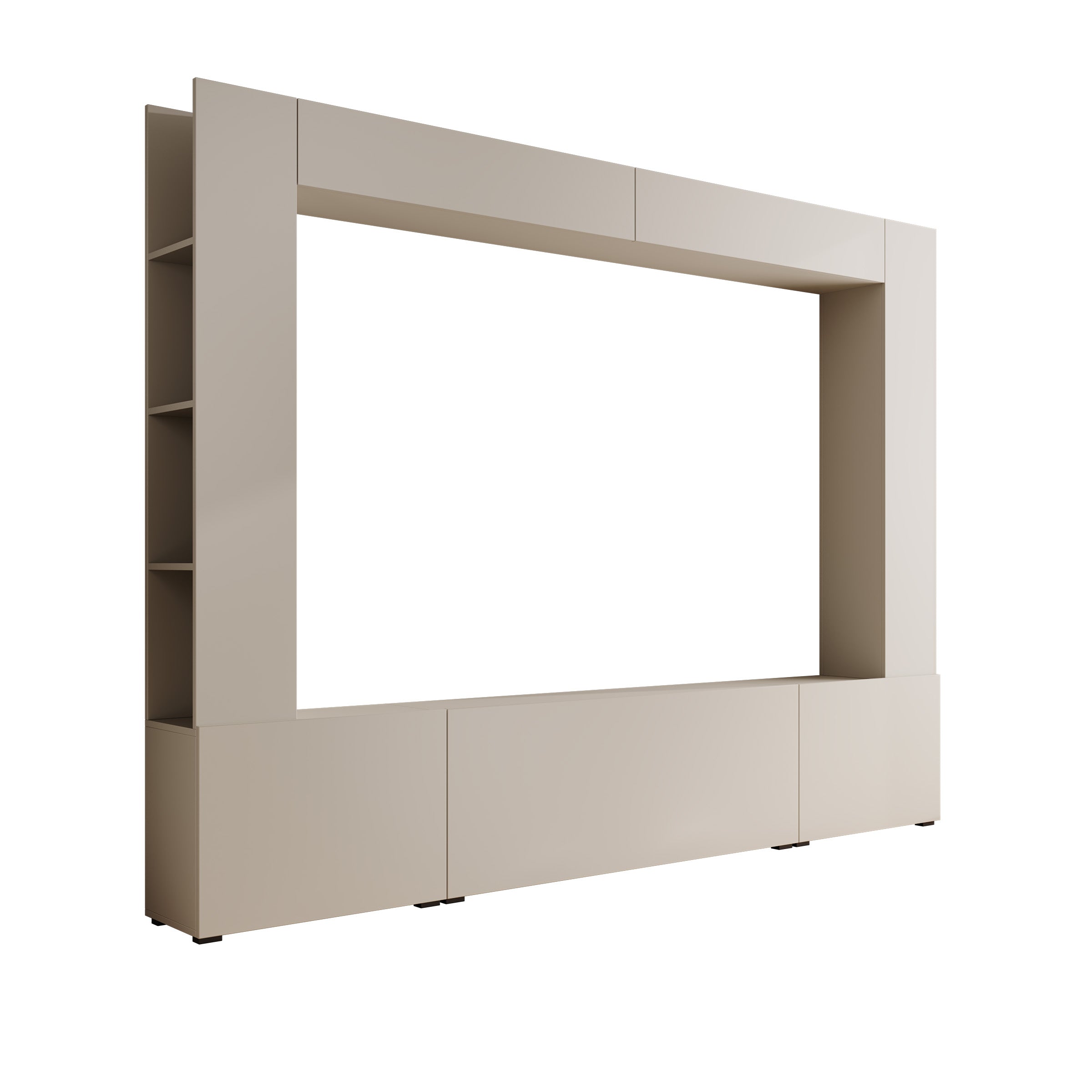 Pebble - Wandmeubel - Beige - 261x28x194 cm