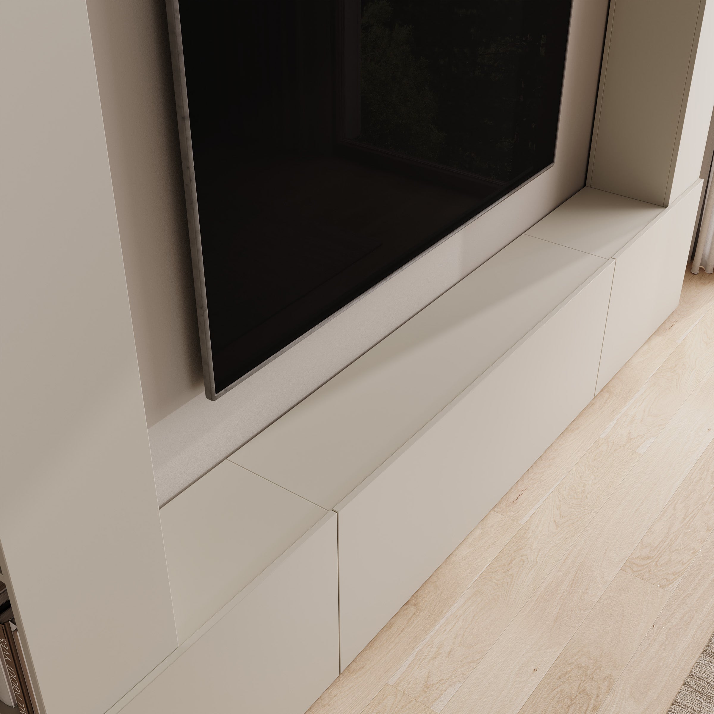 Pebble - Wandmeubel - Beige - 261x28x194 cm