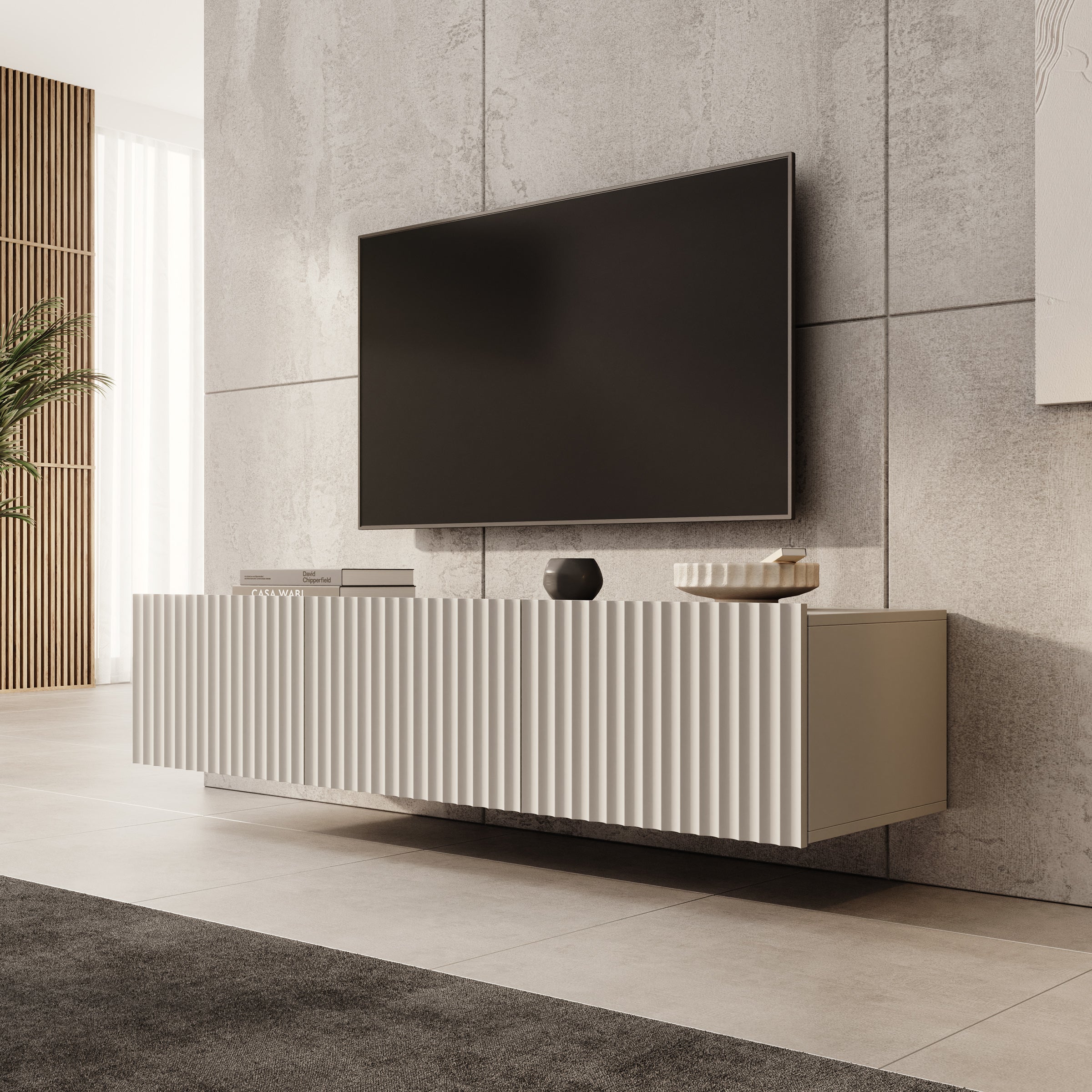 Pepinos - TV-Meubel - Beige - 150x42x33 cm