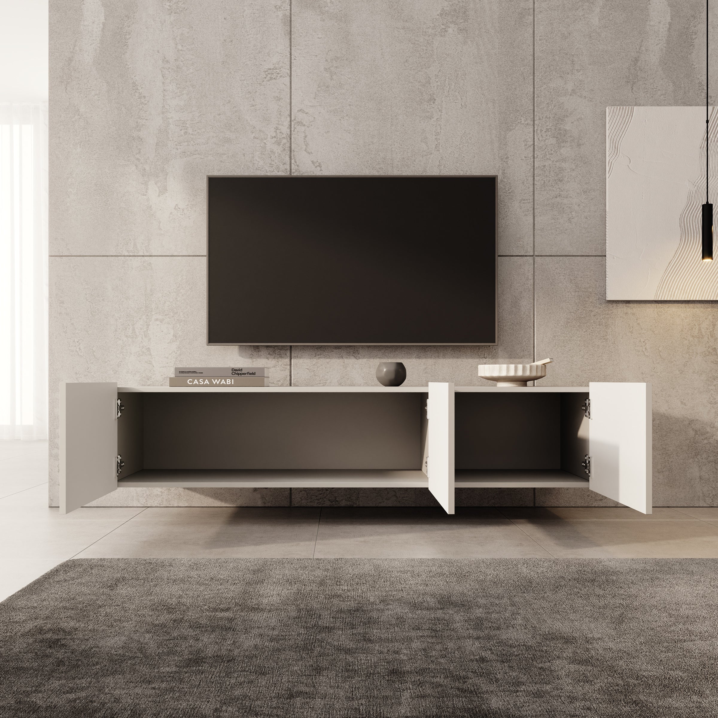 Pepinos - TV-Meubel - Beige - 150x42x33 cm