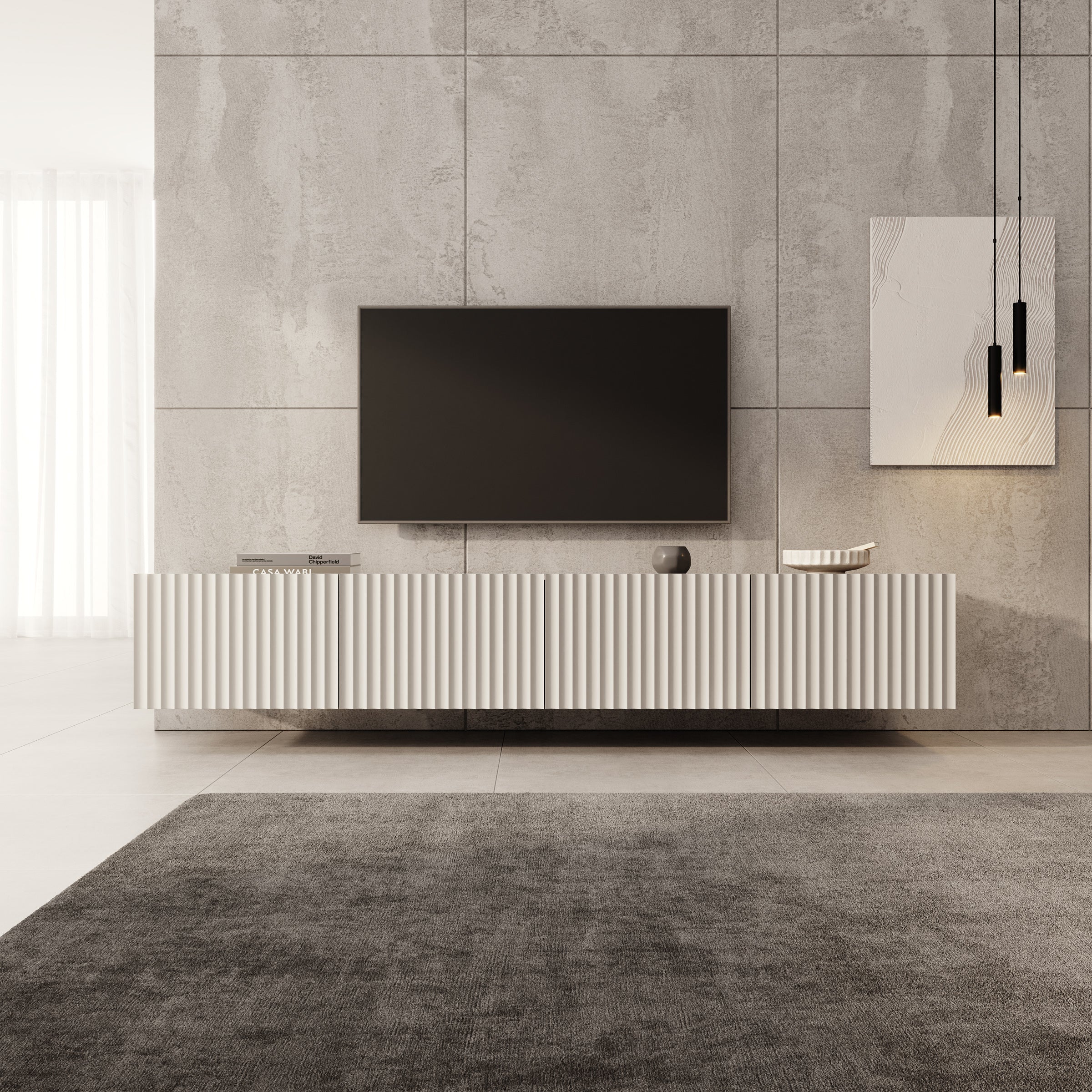 Pepinos -  TV-Meubel - Beige - 200x42x33cm