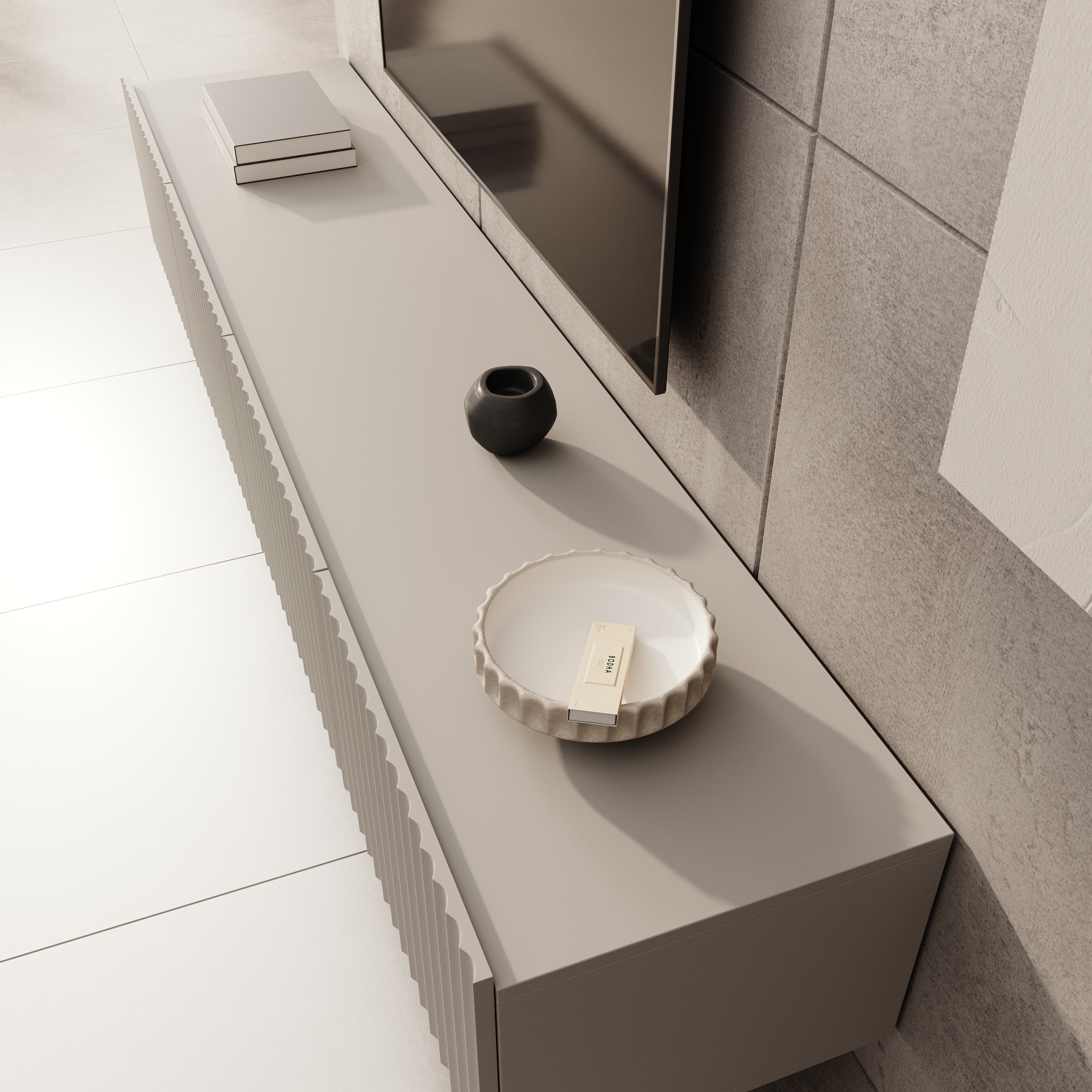 Pepinos -  TV-Meubel - Beige - 200x42x33cm