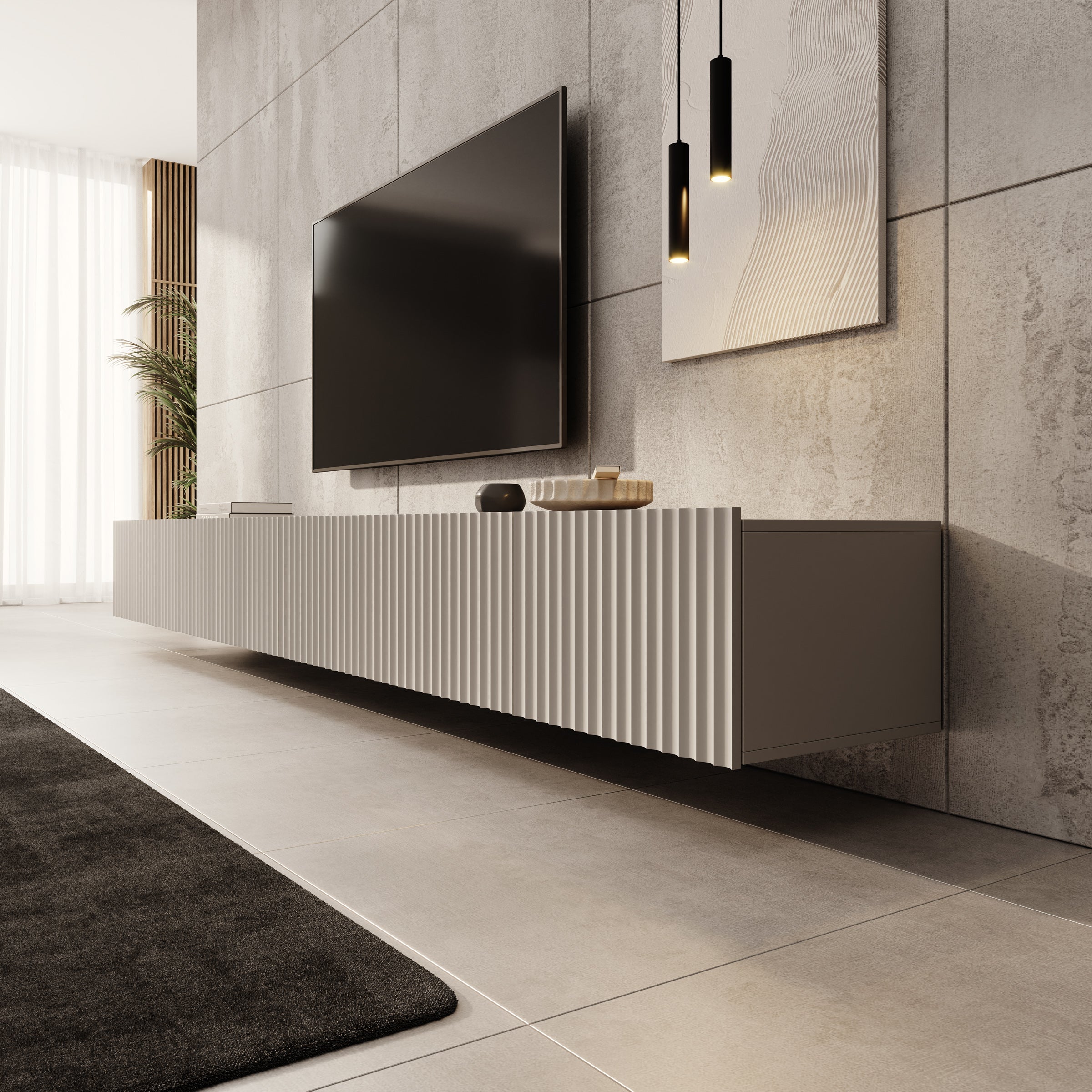 Pepinos - TV-Meubel - Beige - 300x42x33 cm