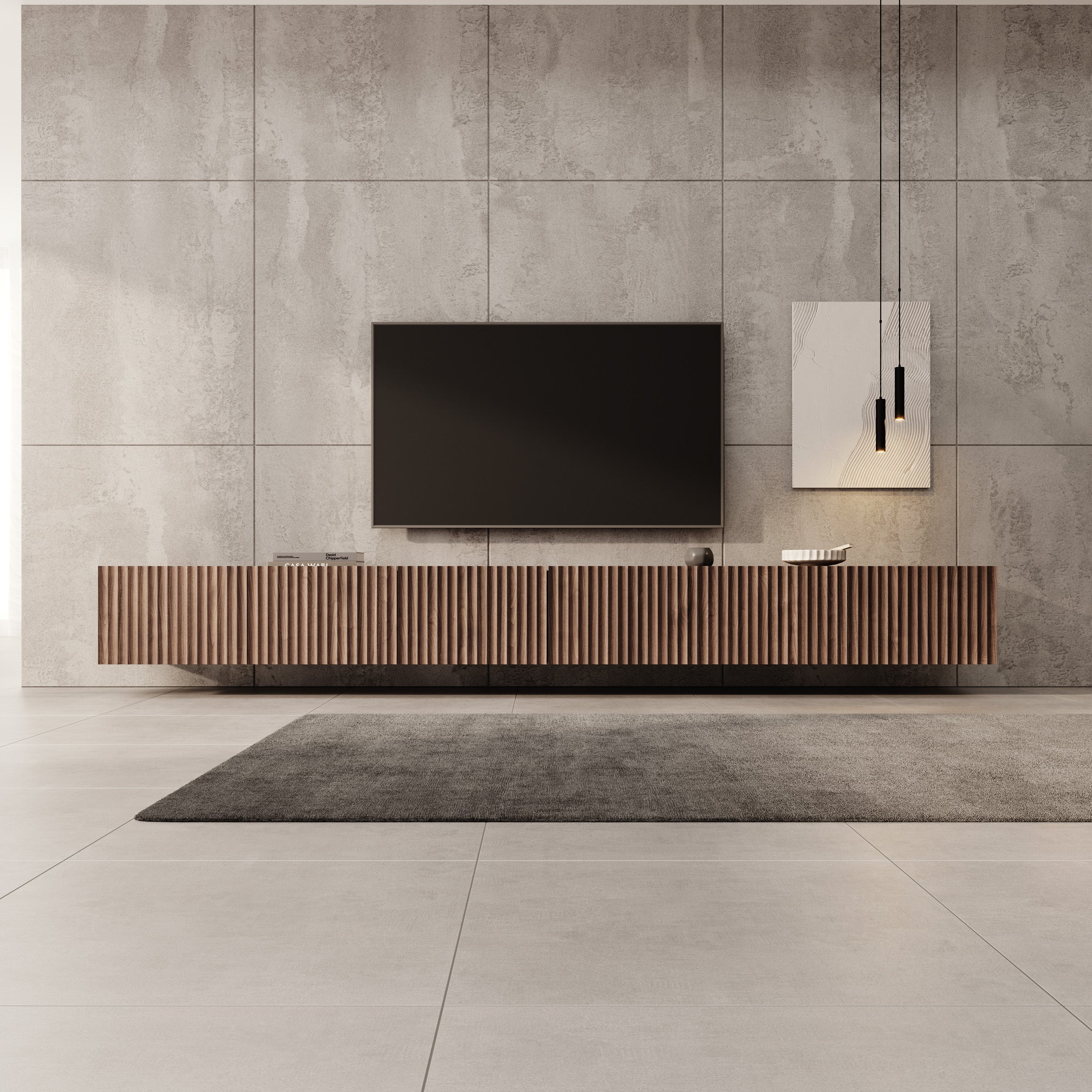 Pepinos - TV-Meubel - Walnootpatroon - 300x42x33 cm