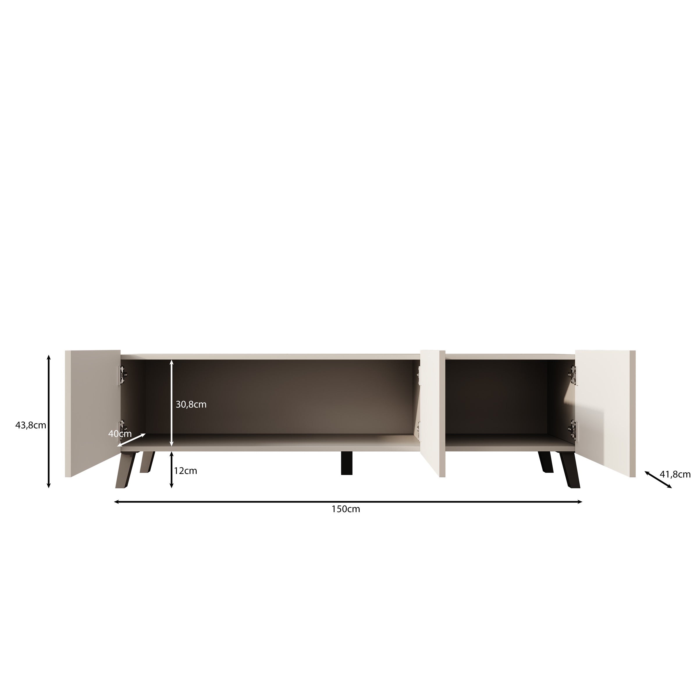 Pepinos 2 - TV-Meubel - Beige - 150x42x44 cm
