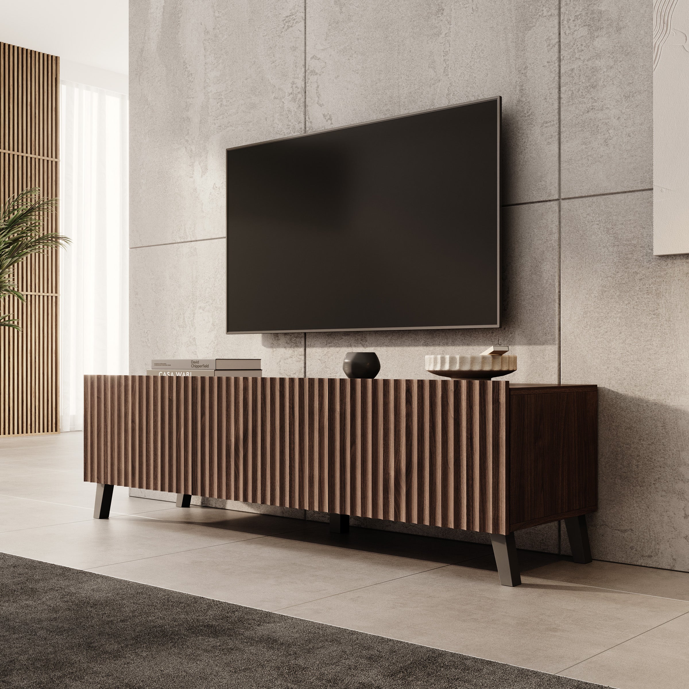 Pepinos 2 - TV-Meubel - Walnootpatroon - 150x42x44 cm
