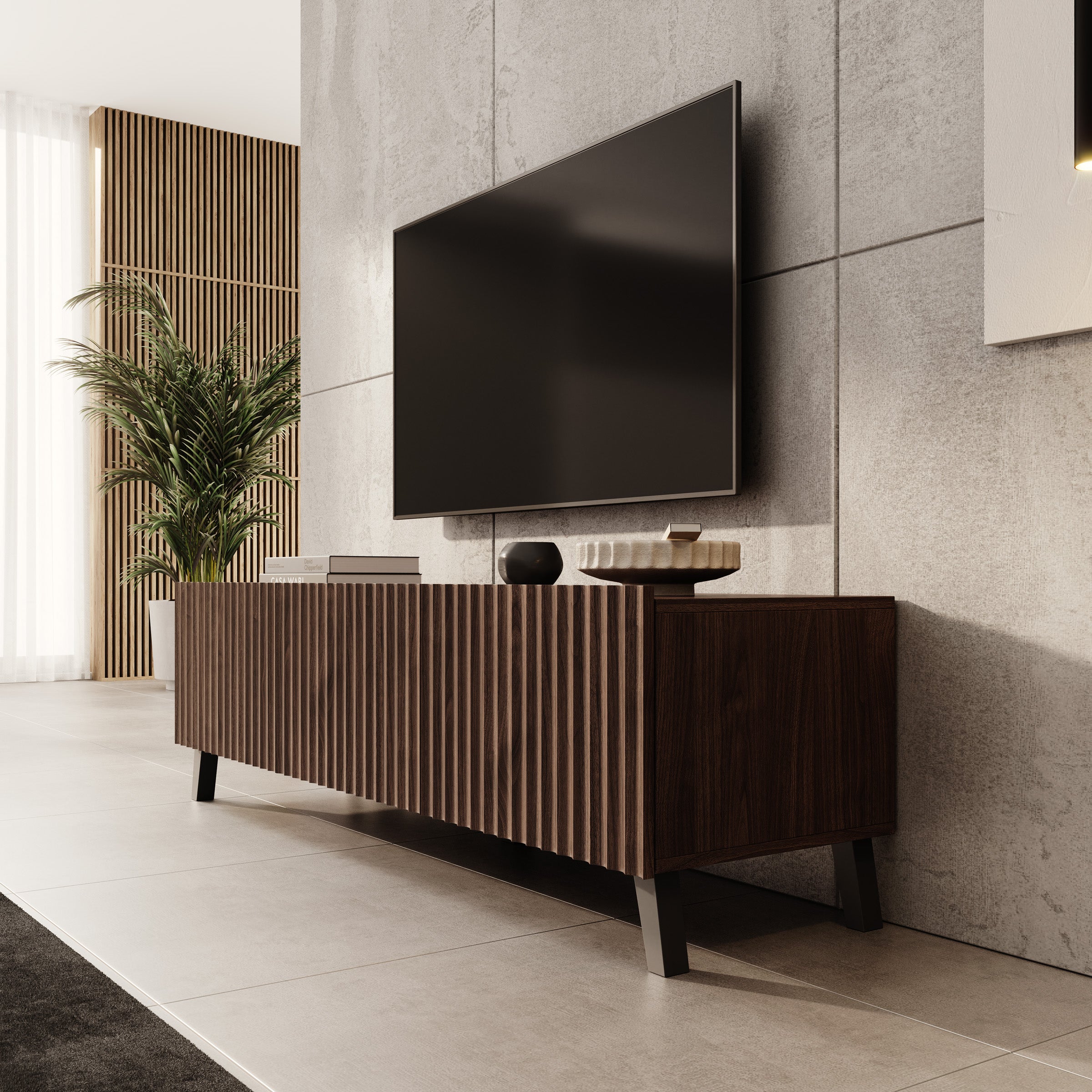 Pepinos 2 - TV-Meubel - Walnootpatroon - 150x42x44 cm