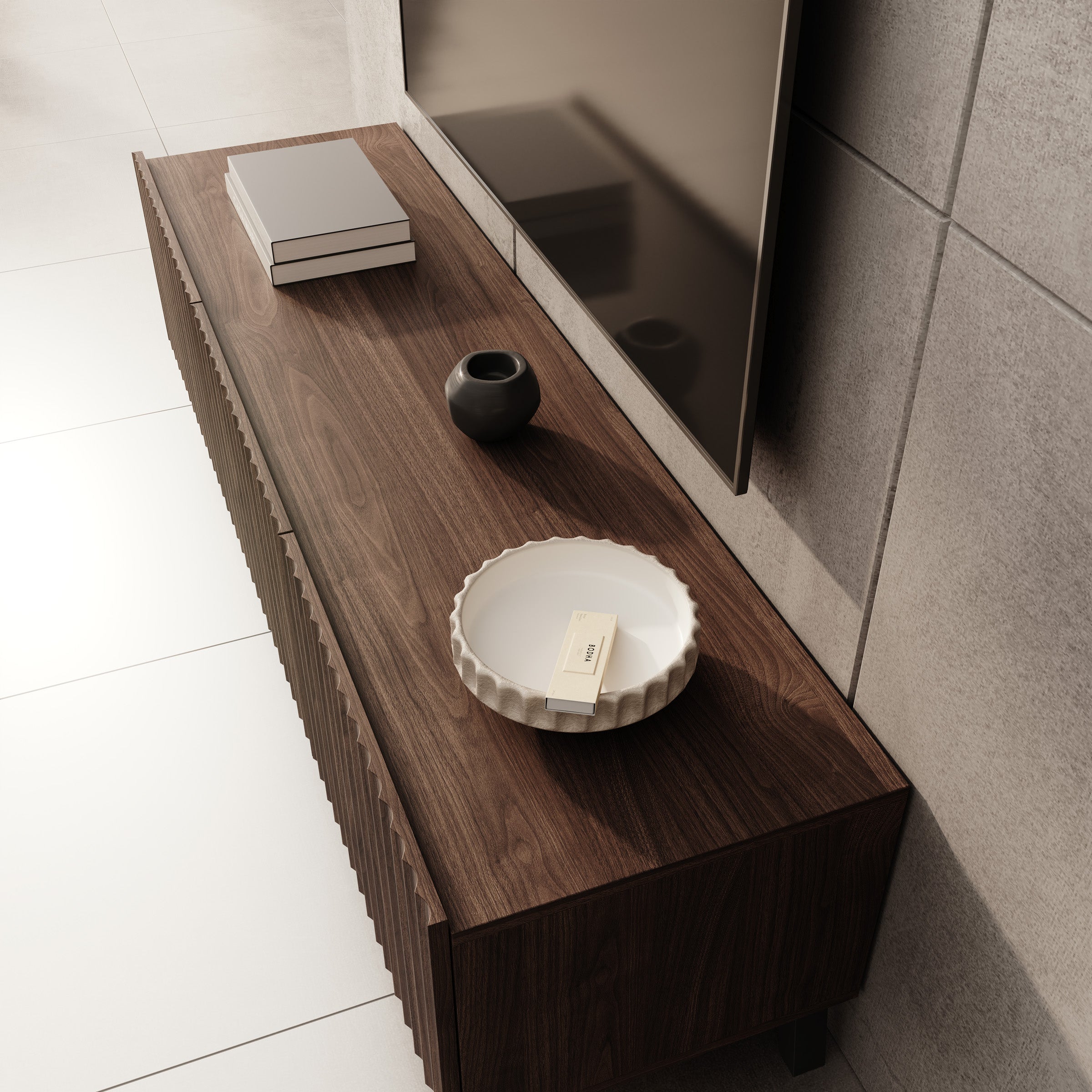 Pepinos 2 - TV-Meubel - Walnootpatroon - 150x42x44 cm