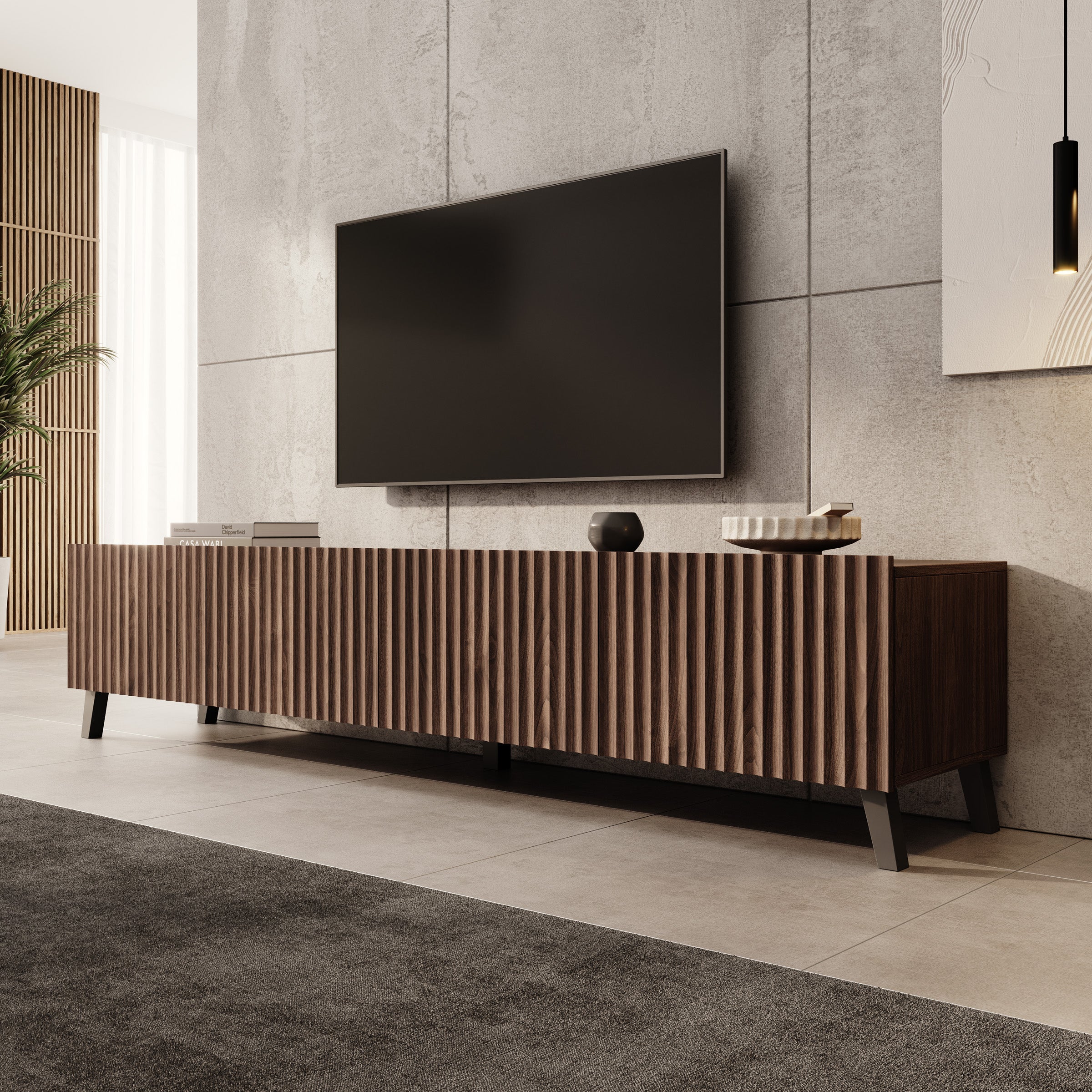 Pepinos 2 - TV-Meubel - Walnootpatroon - 200x42x44 cm