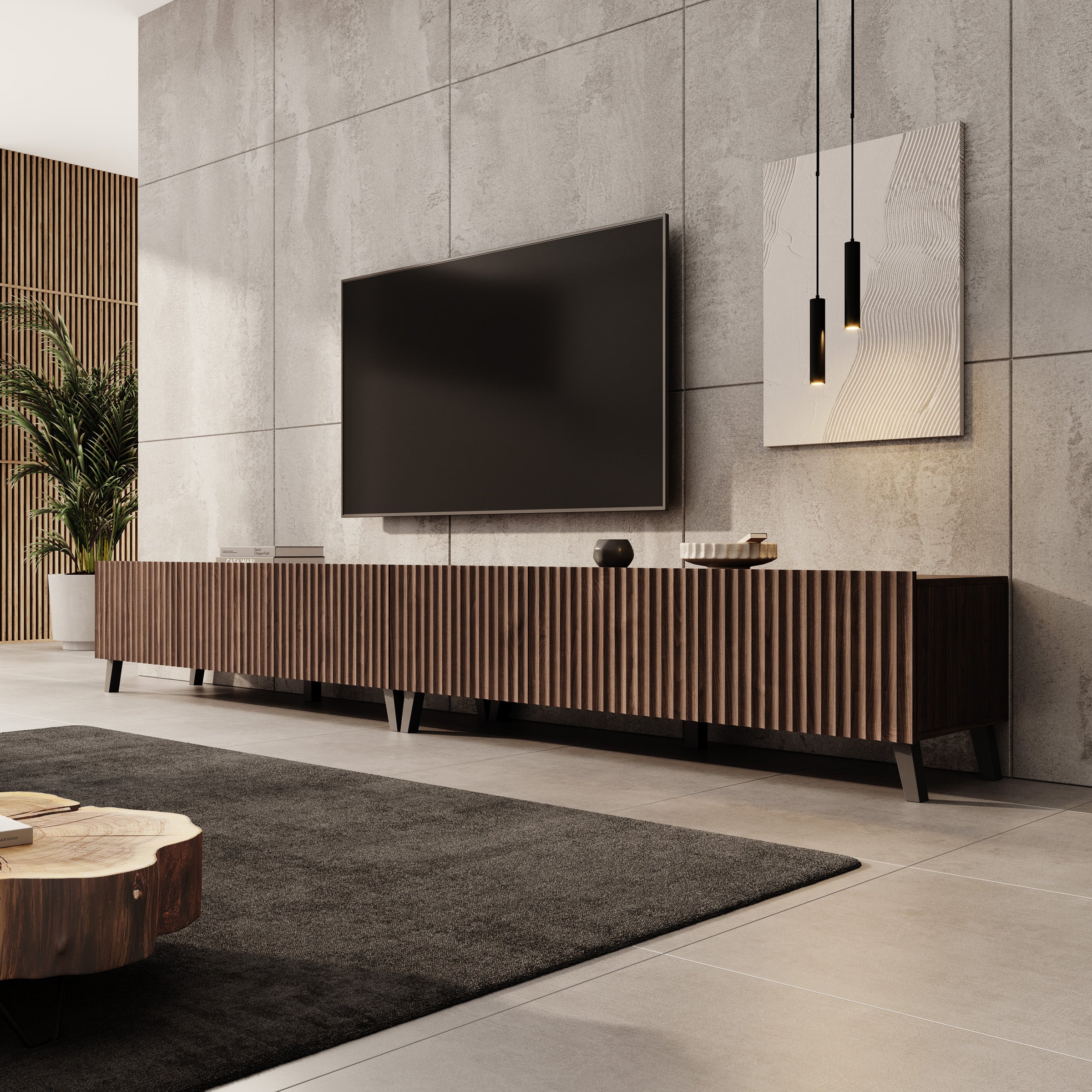 Pepinos 2 - TV-Meubel - Walnootpatroon - 300x42x44 cm