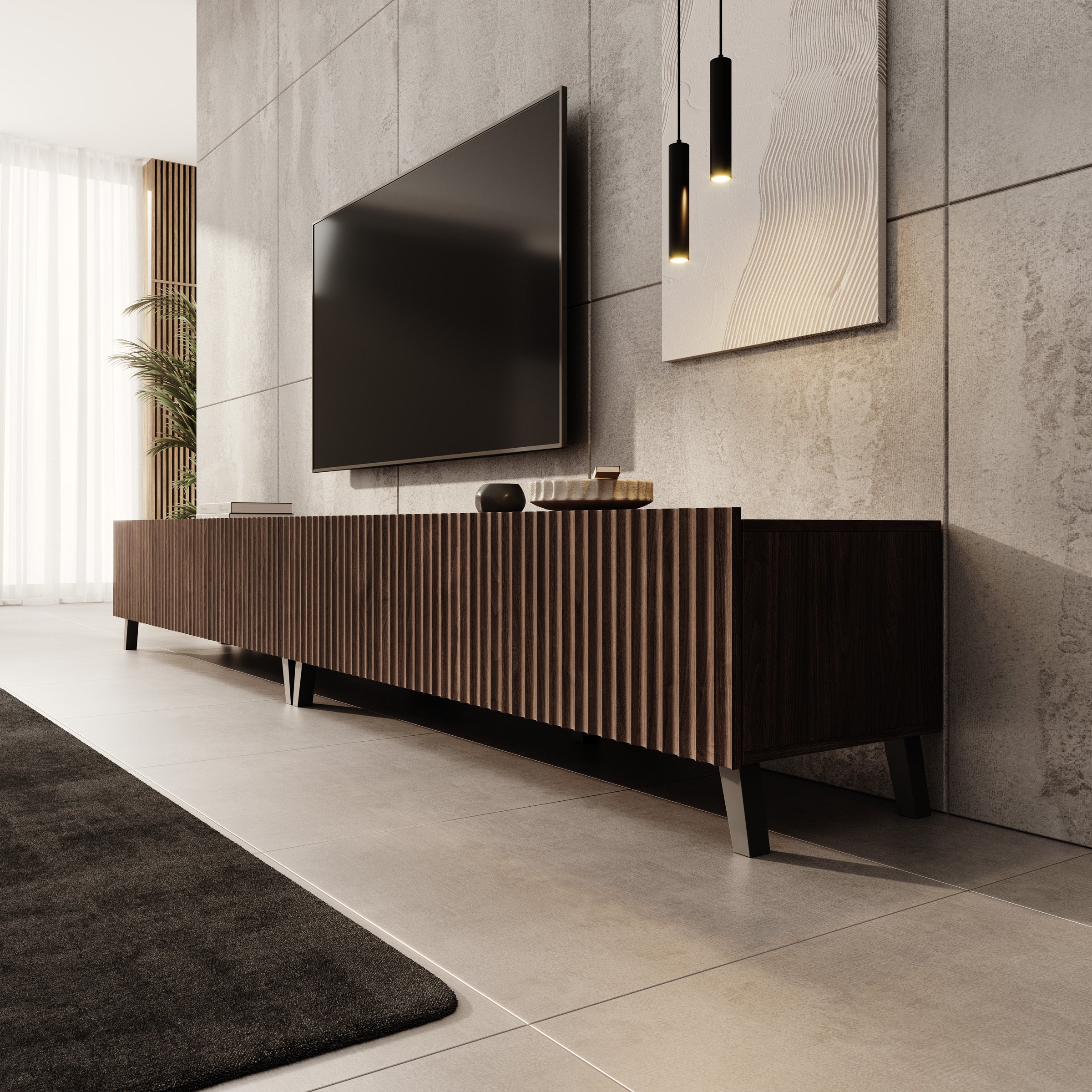 Pepinos 2 - TV-Meubel - Walnootpatroon - 300x42x44 cm