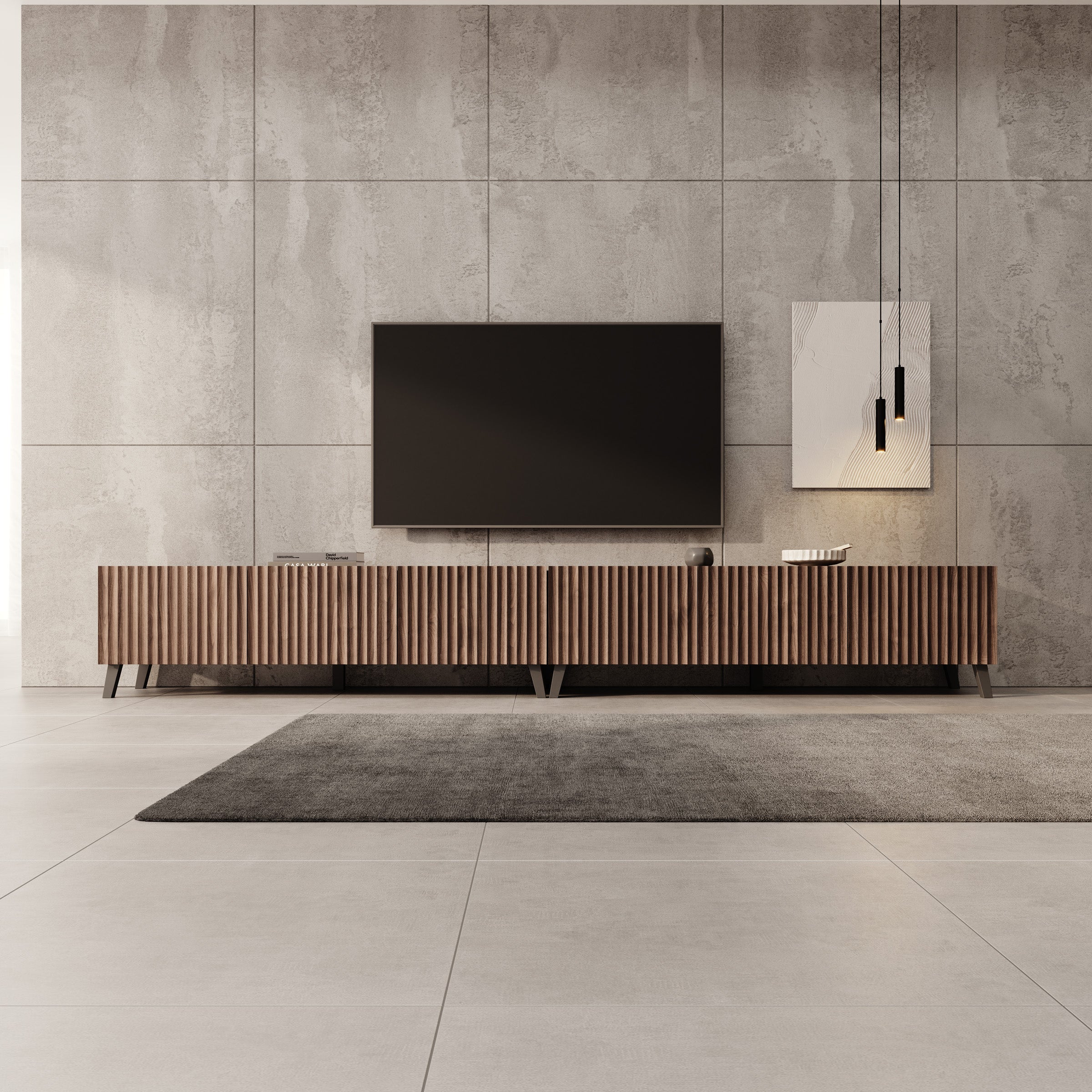 Pepinos 2 - TV-Meubel - Walnootpatroon - 300x42x44 cm