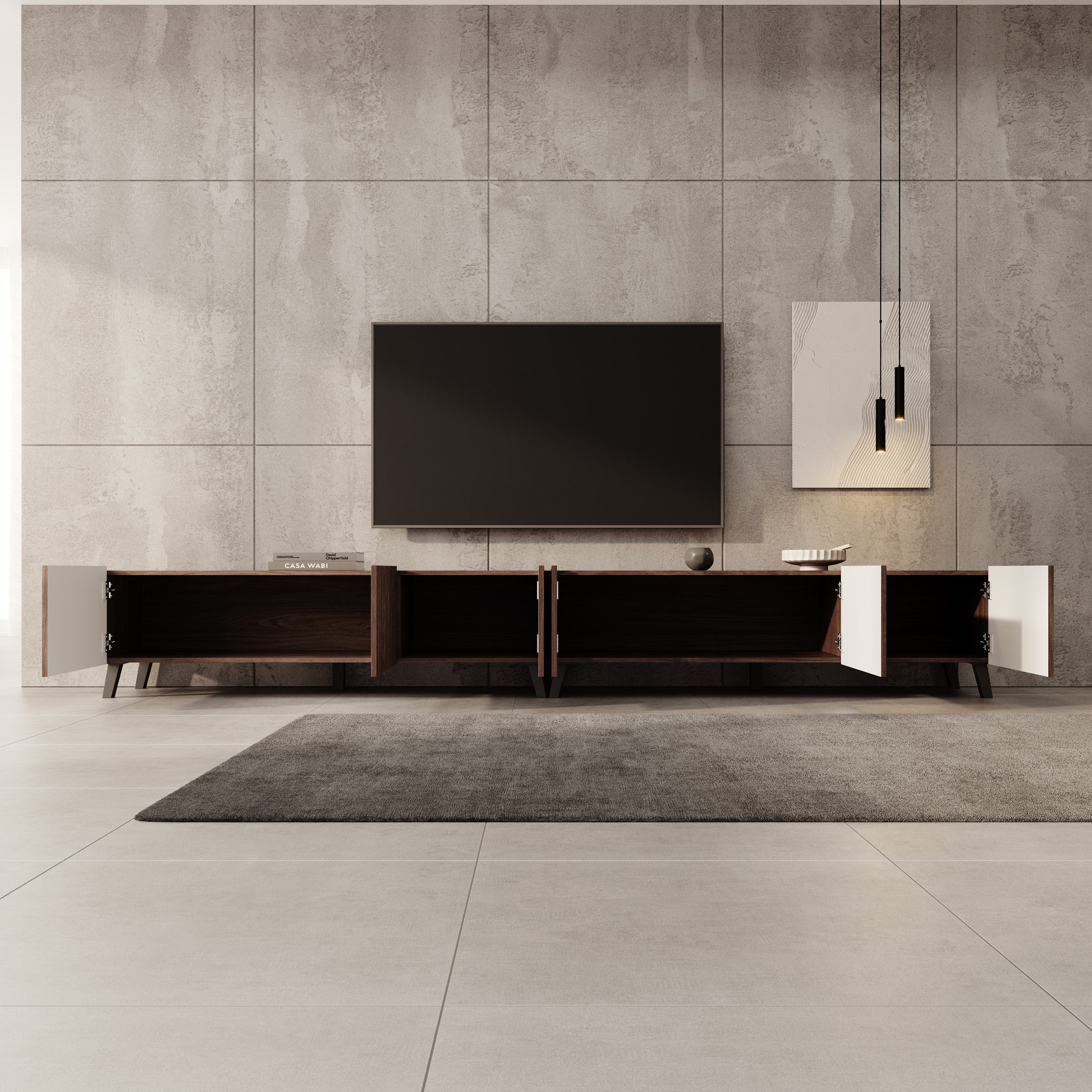 Pepinos 2 - TV-Meubel - Walnootpatroon - 300x42x44 cm