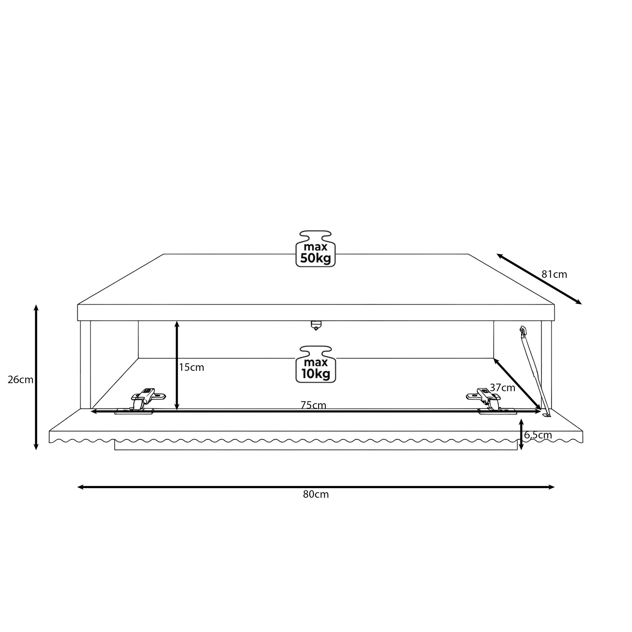 Piedra - Salontafel - Walnootpatroon - 81x80x26 cm