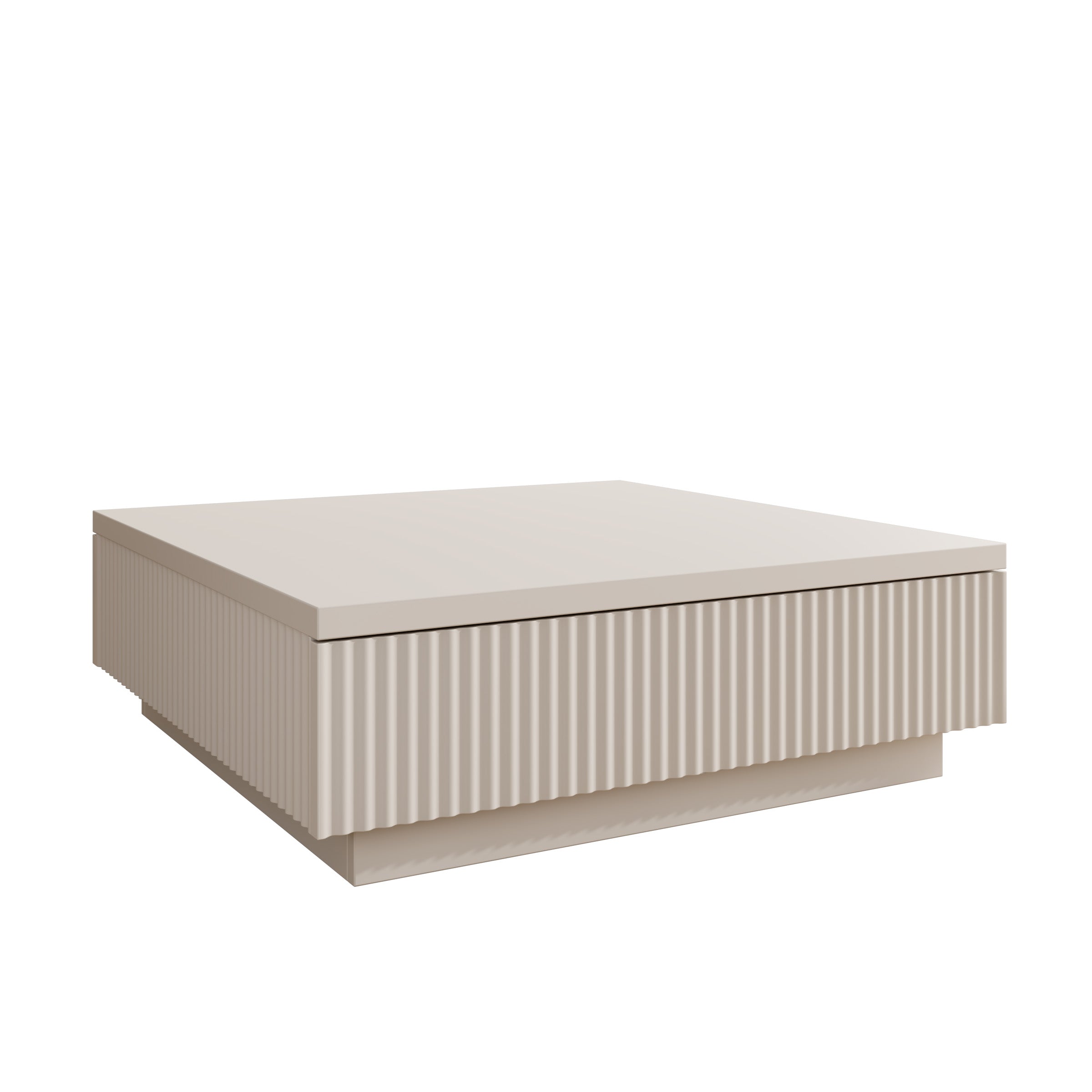 Piedra - Salontafel - Wit - 81x80x26 cm