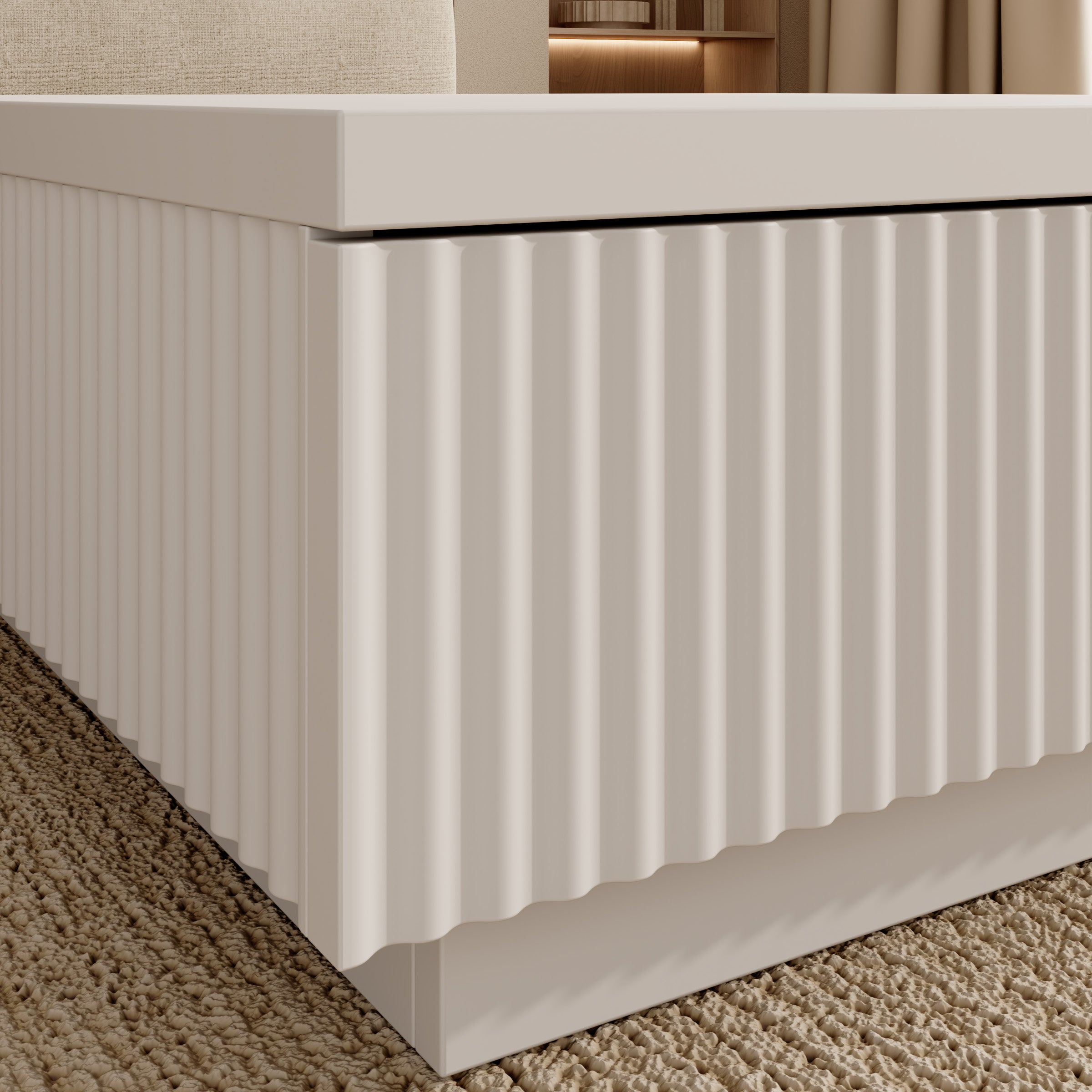 Piedra - Salontafel - Wit - 81x80x26 cm