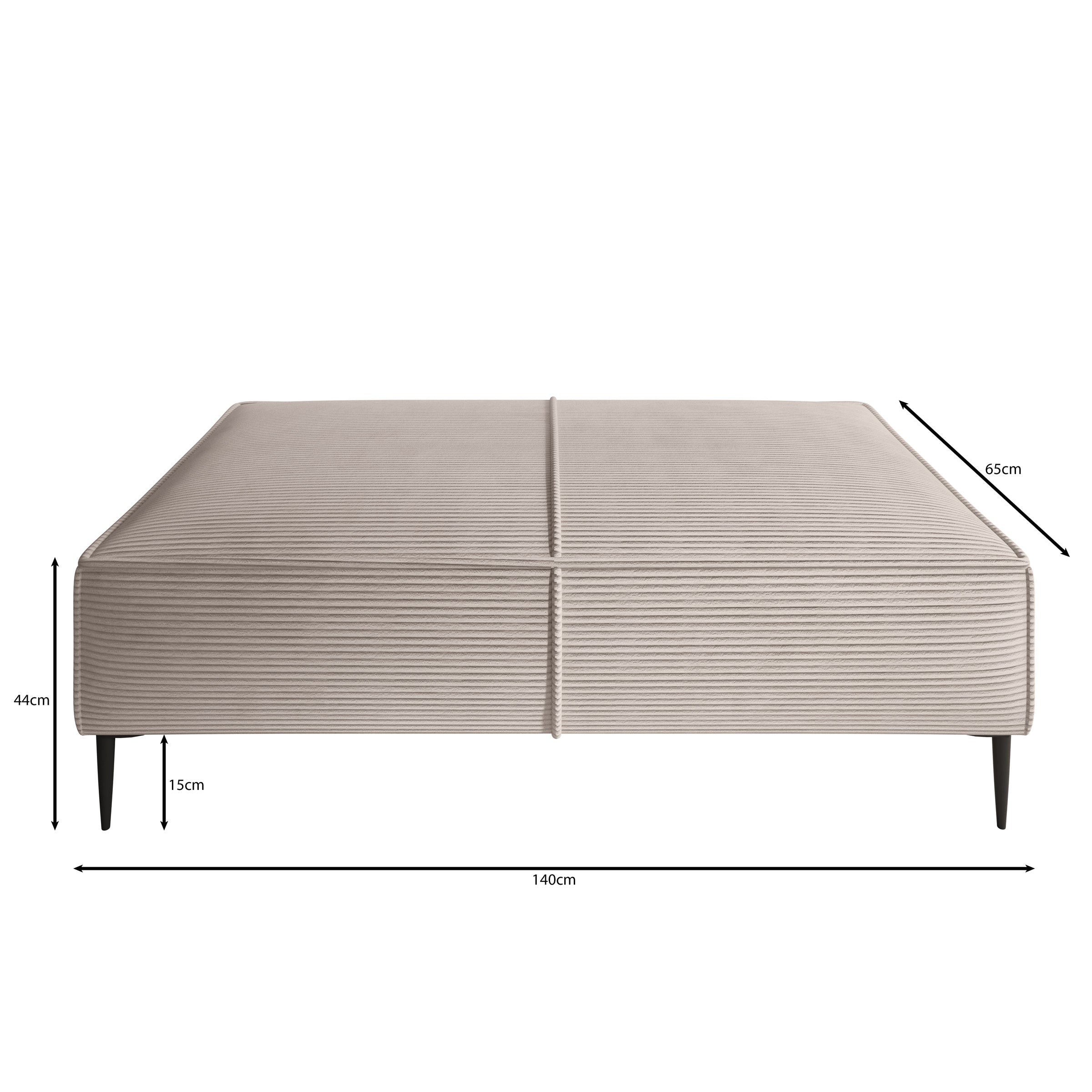 Odin - Poef - Ribstof beige
