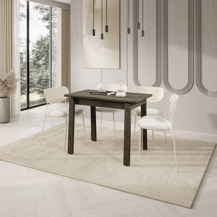 Portino - Eetkamertafel - Donker eiken - 104-224x60x77 cm