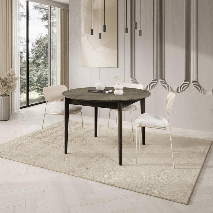 Portino - Eetkamertafel - Donker eiken - 120-240x120x77 cm