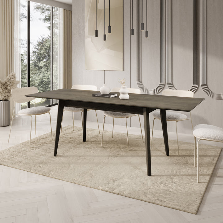 Portino - Eetkamertafel - Donker eiken - 145-220x85x77 cm