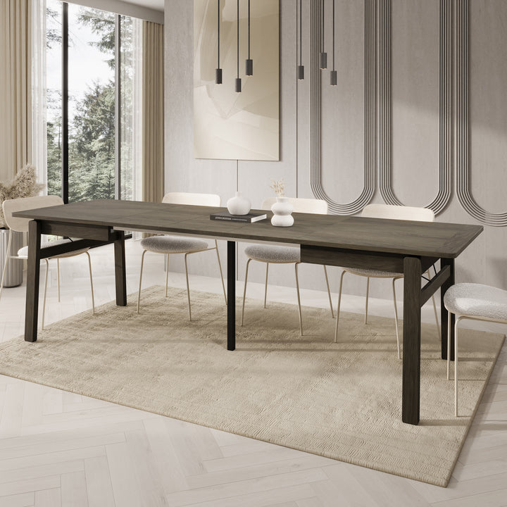 Portino - Eetkamertafel - Donker eiken - 149-269x85x77 cm