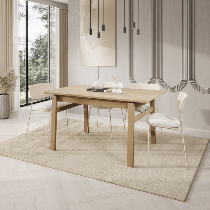 Portino - Eetkamertafel - Licht eiken - 149-269x85x77cm