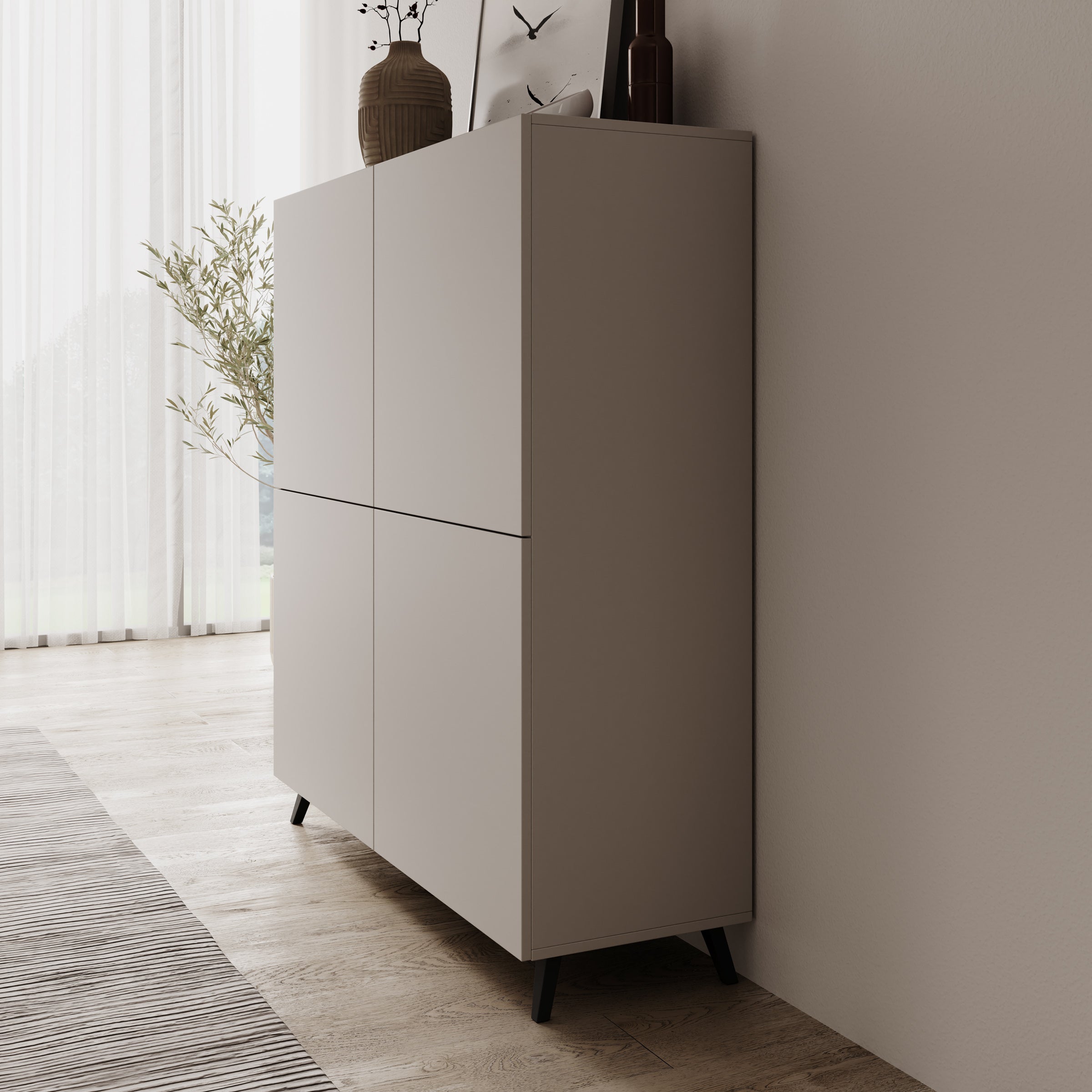 Pulse - Dressoir - Beige - 120x40x130 cm