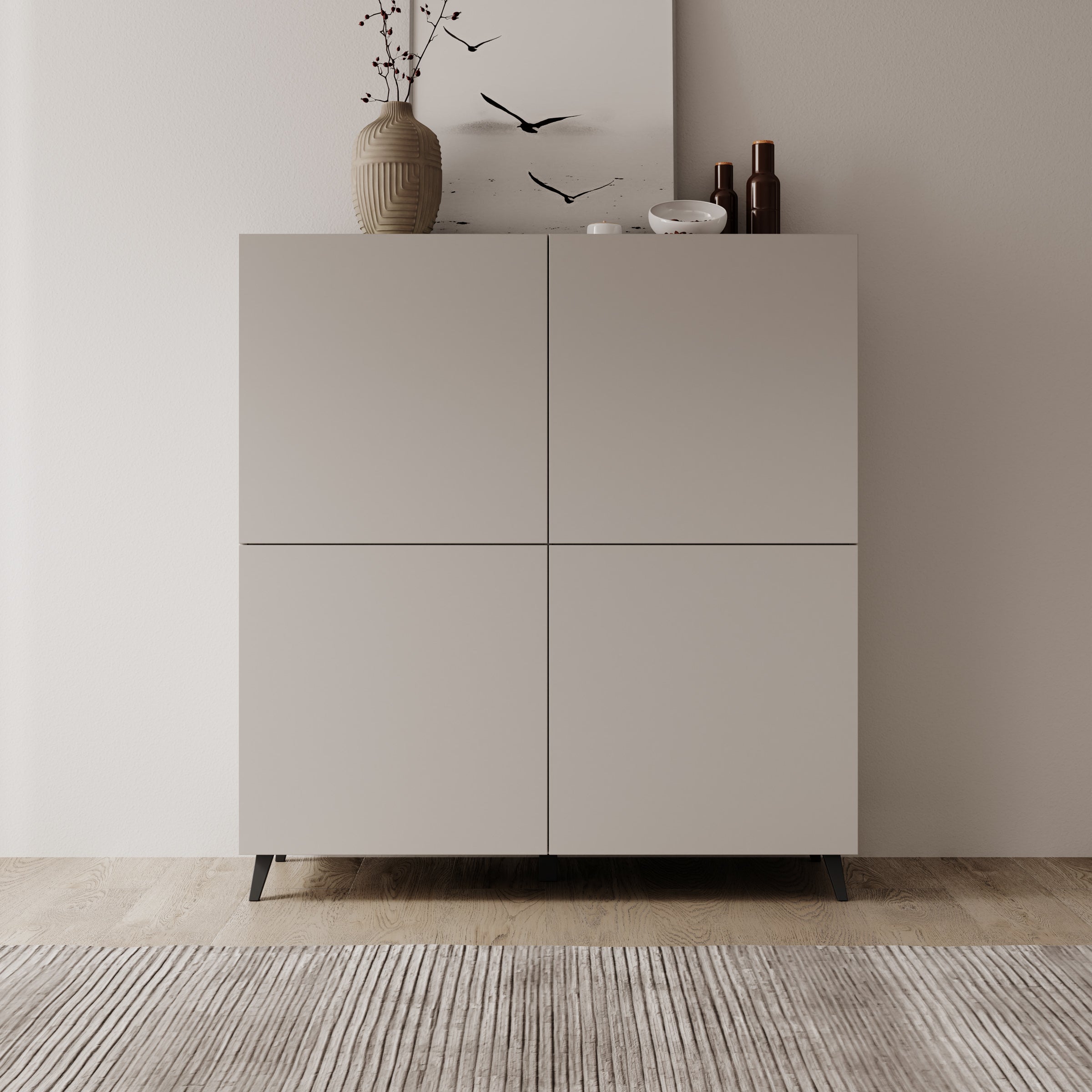Pulse - Dressoir - Beige - 120x40x130 cm