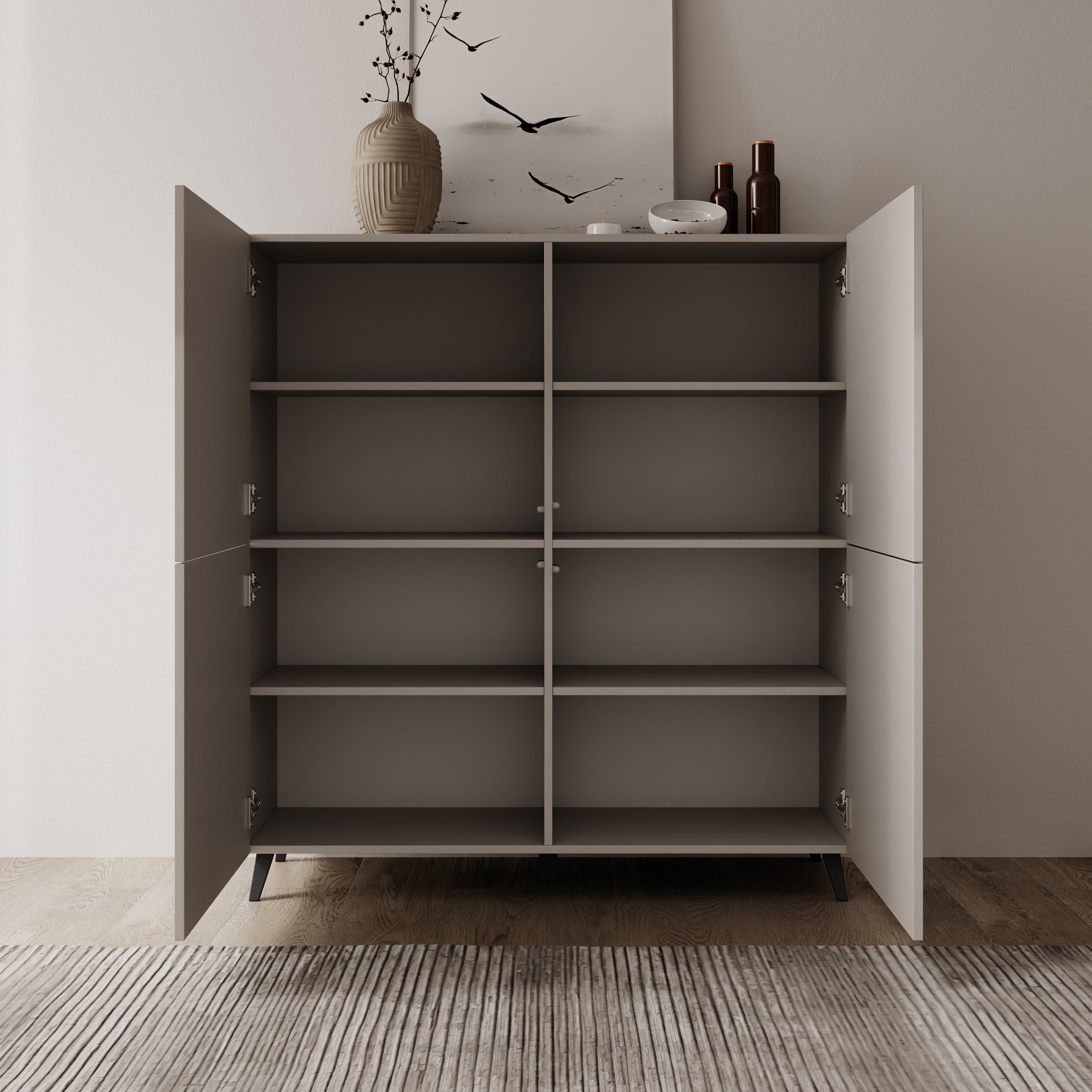 Pulse - Dressoir - Beige - 120x40x130 cm