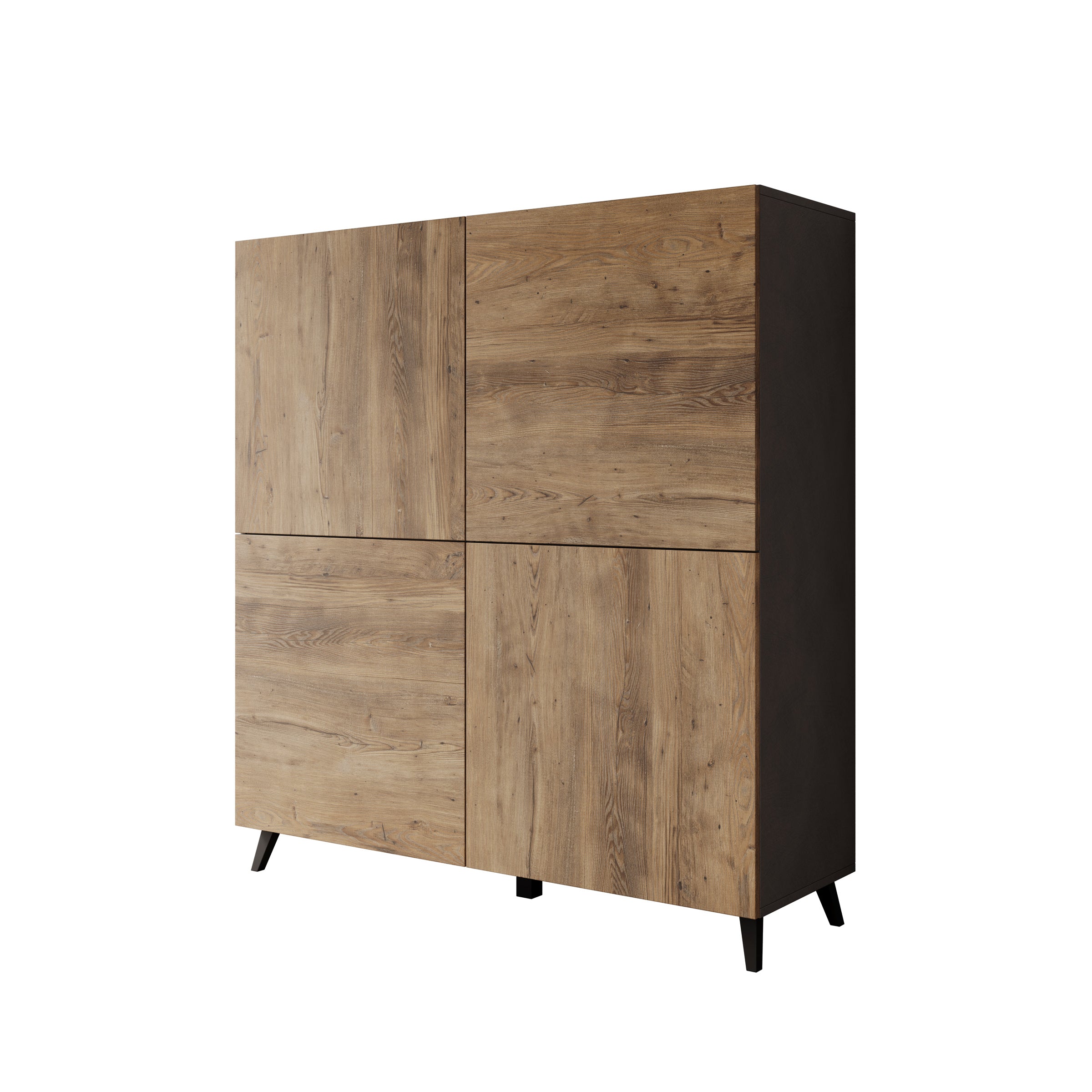Pulse - Dressoir - Eikenpatroon/Grijs - 120x40x130 cm
