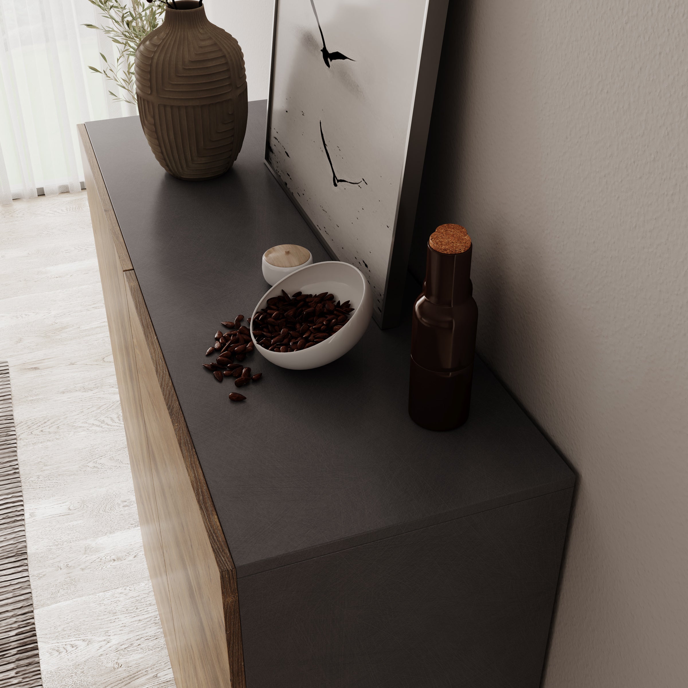 Pulse - Dressoir - Eikenpatroon/Grijs - 120x40x130 cm