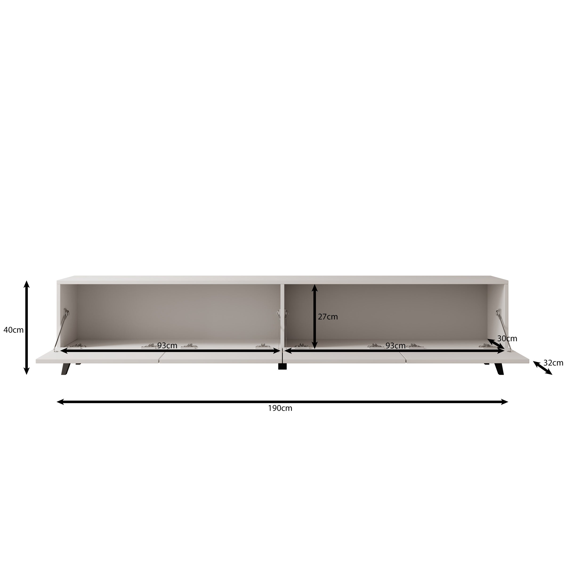 Pulse - TV-Meubel - Beige - 190x33x40 cm