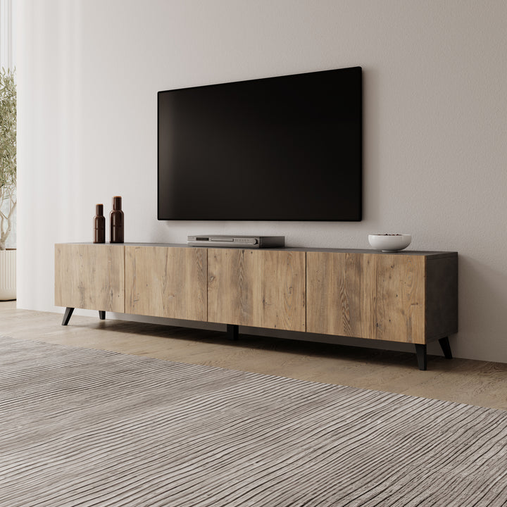 Pulse - TV-Meubel - Eikenpatroon/Grijs - 190x33x40 cm