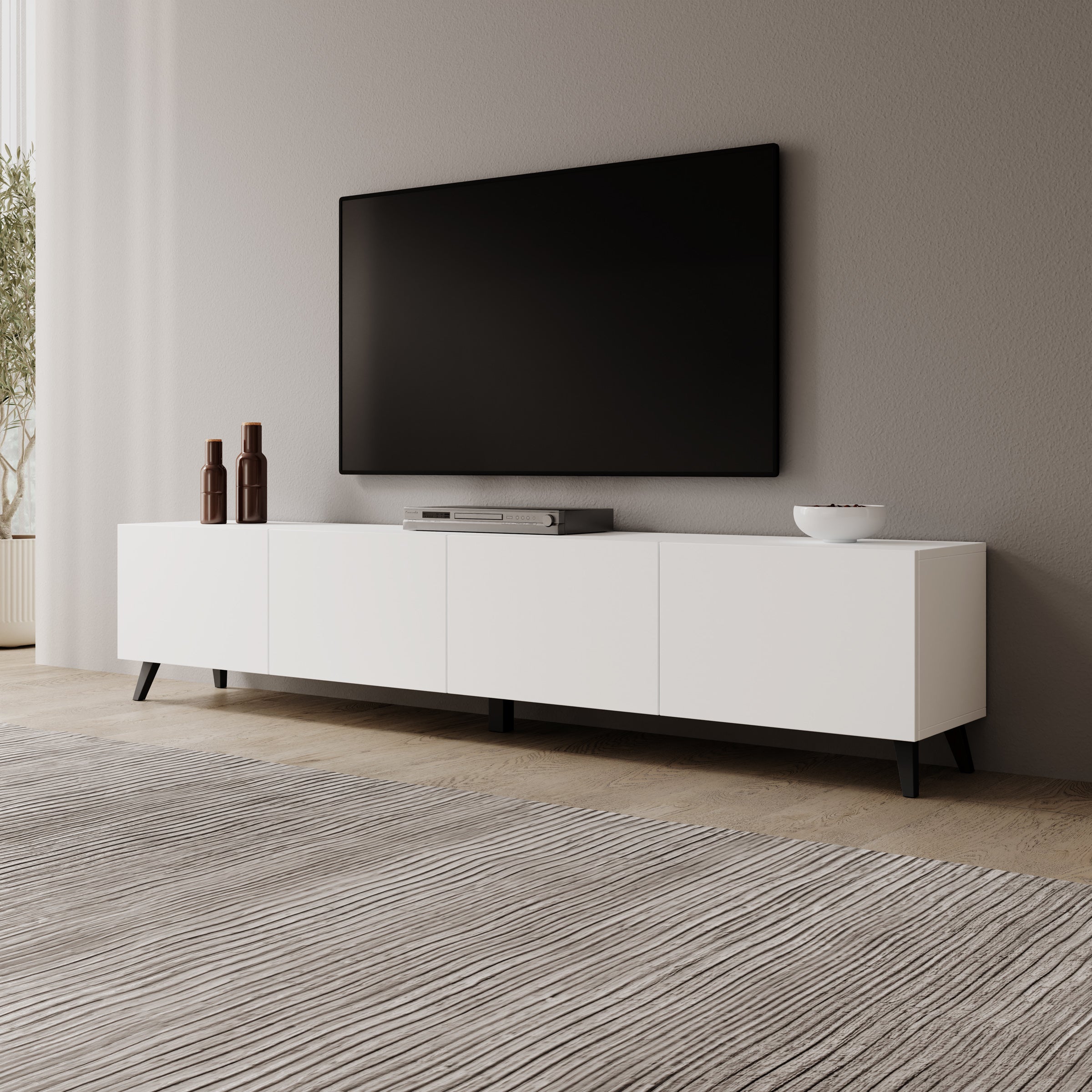 Pulse - TV-Meubel - Wit - 190x33x40 cm