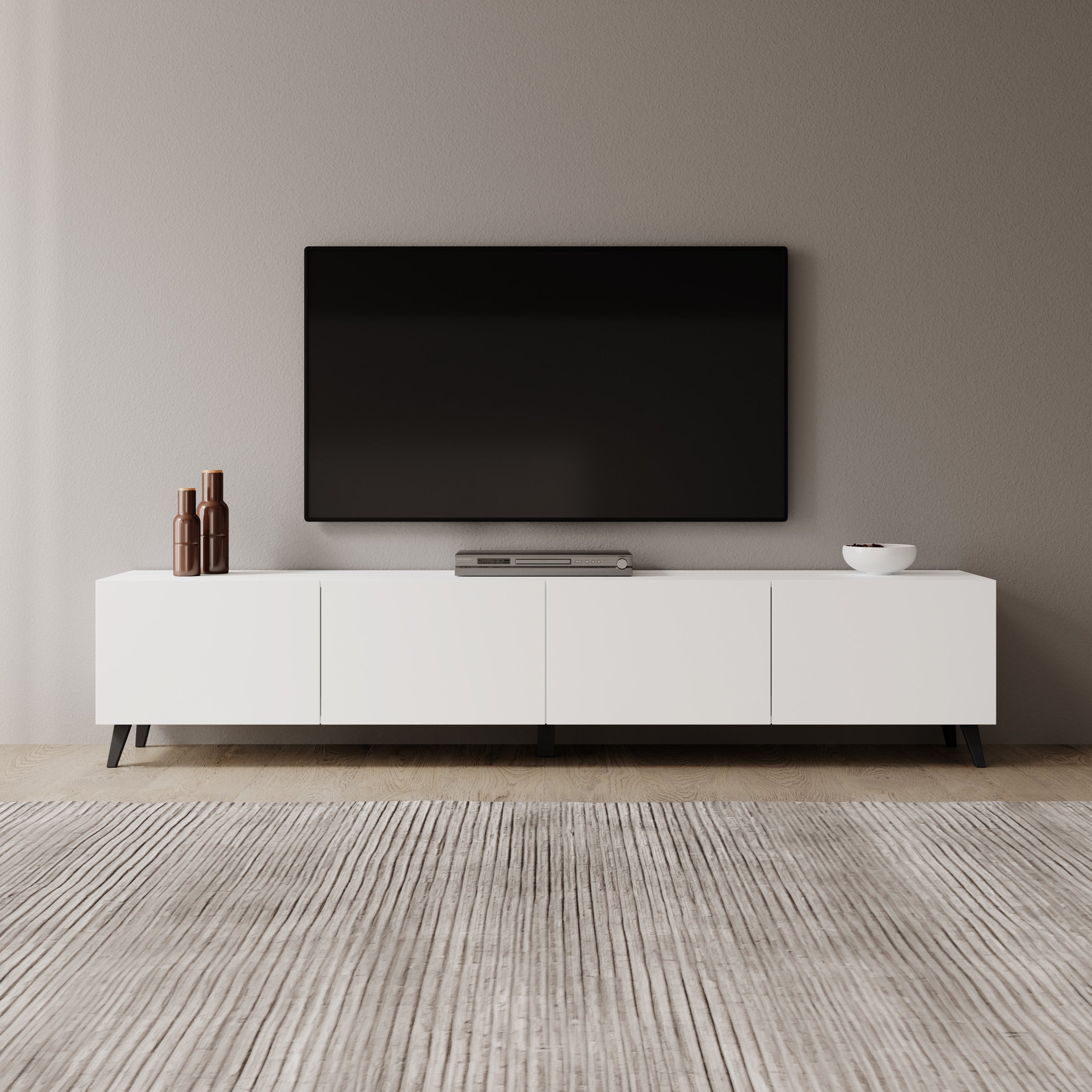 Pulse - TV-Meubel - Wit - 190x33x40 cm