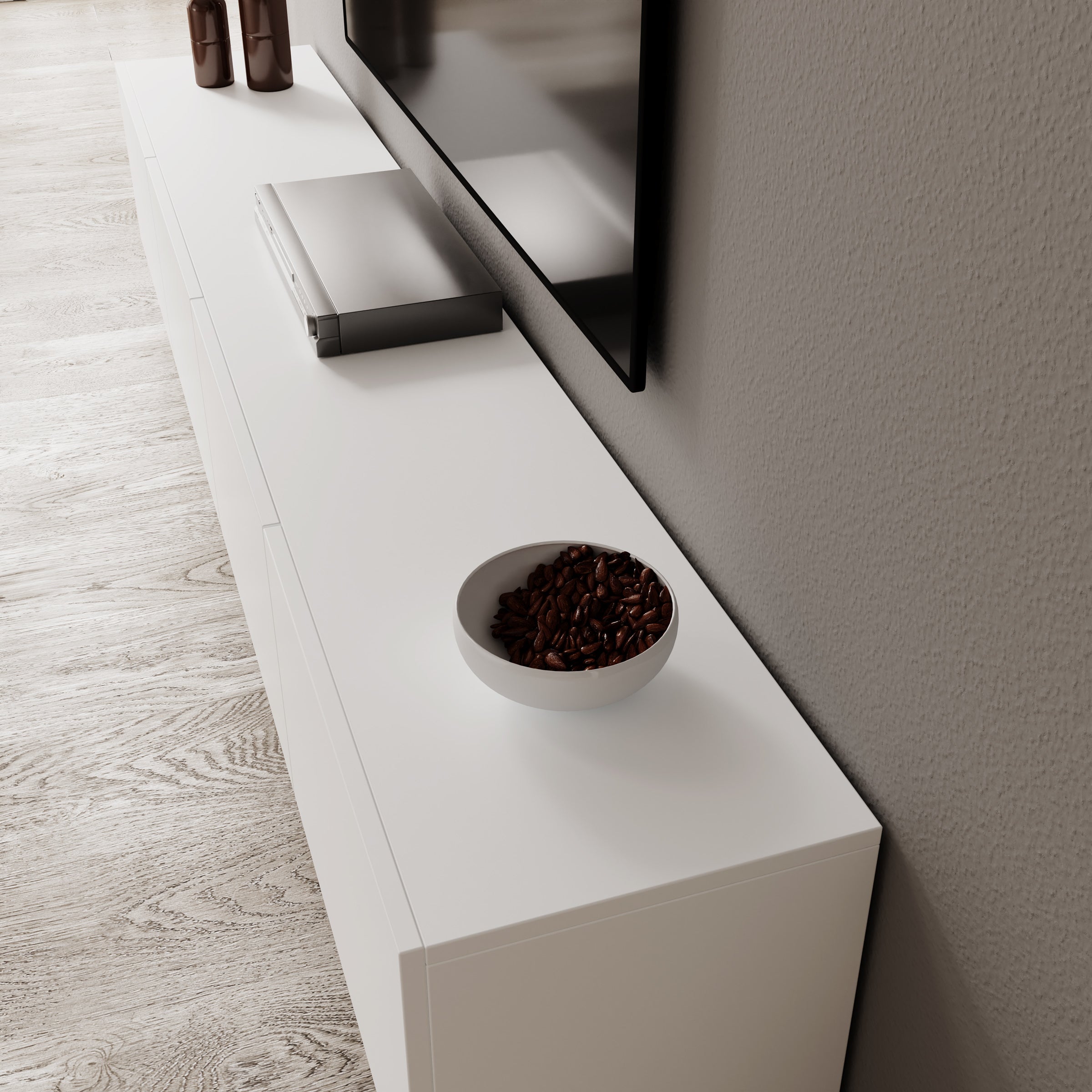 Pulse - TV-Meubel - Wit - 190x33x40 cm