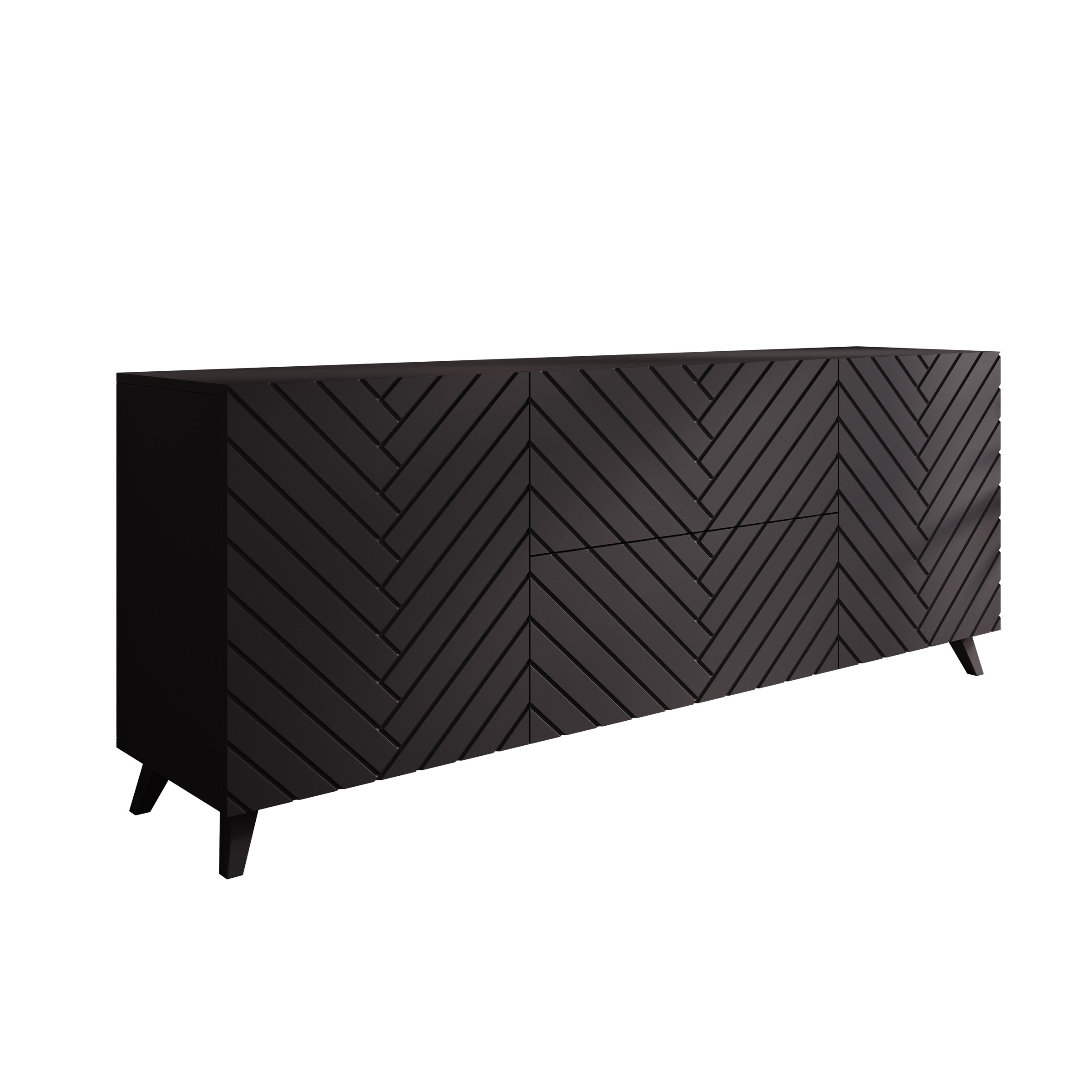 Pulse - TV-Meubel - Zwart - 180x39x69 cm