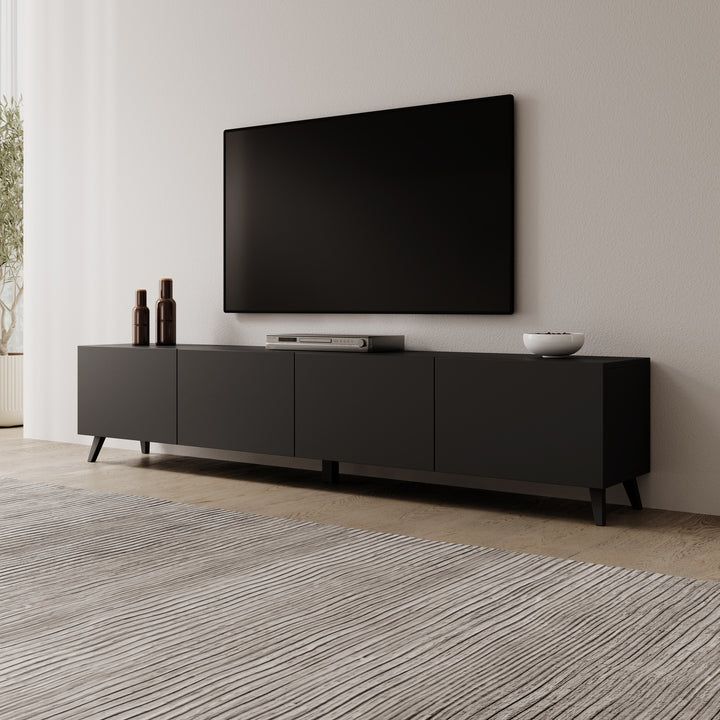 Pulse - TV-Meubel - Zwart mat - 190x33x40 cm