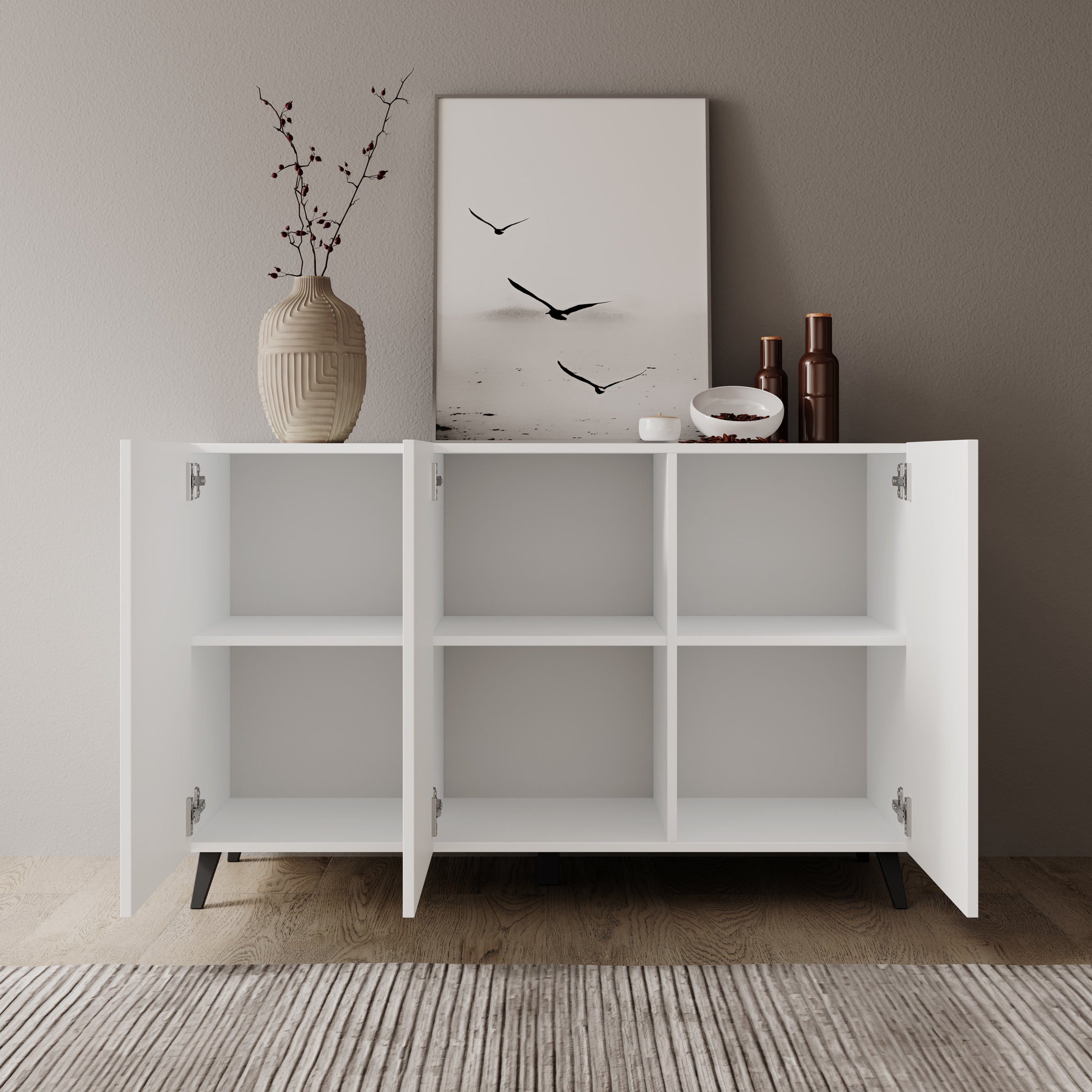 Pulse 3 - Dressoir - Wit - 120x39x76 cm