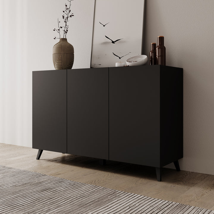 Pulse 3 - Dressoir - Zwart mat - 120x39x76 cm