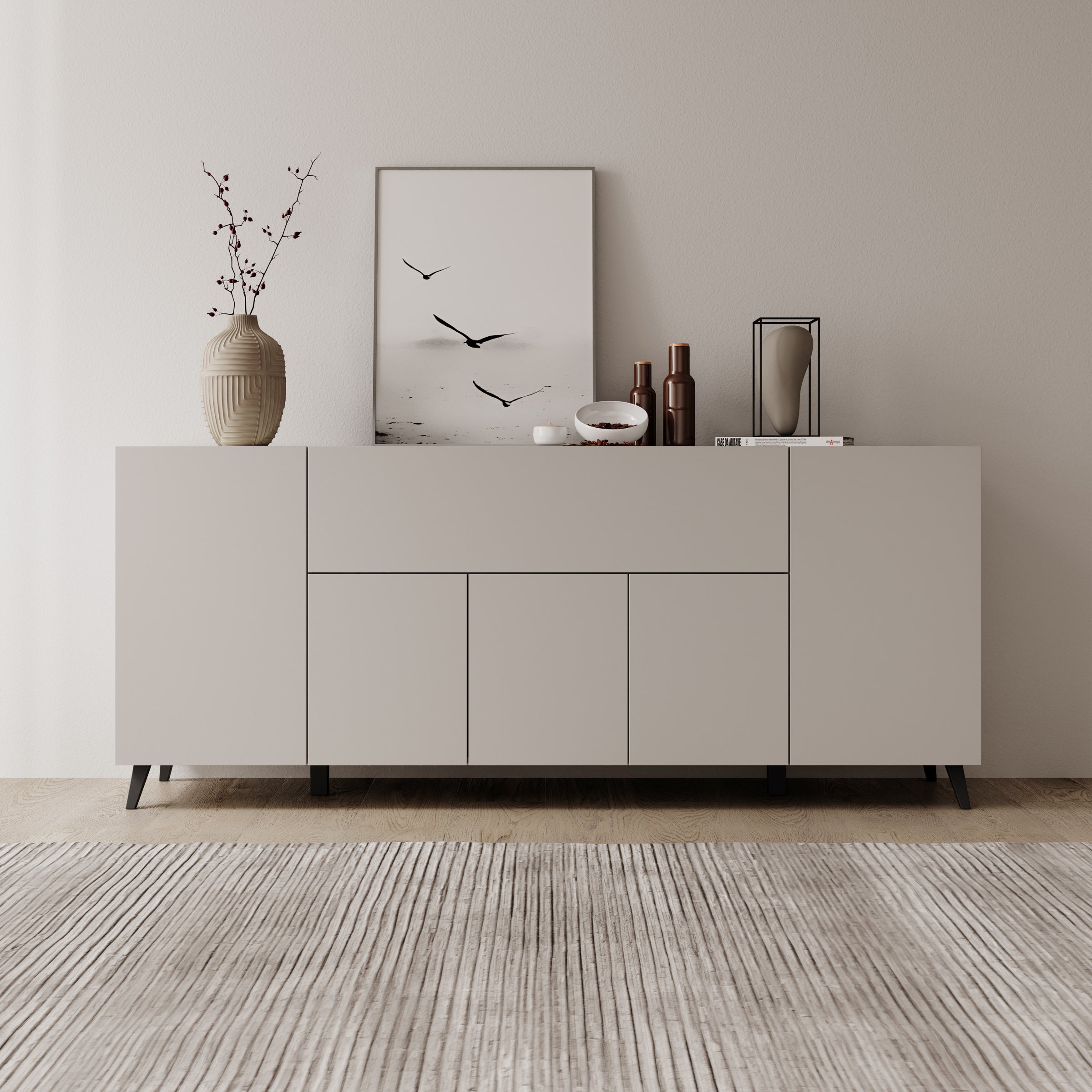 Pulse 4 - Dressoir - Beige - 180x39x76 cm