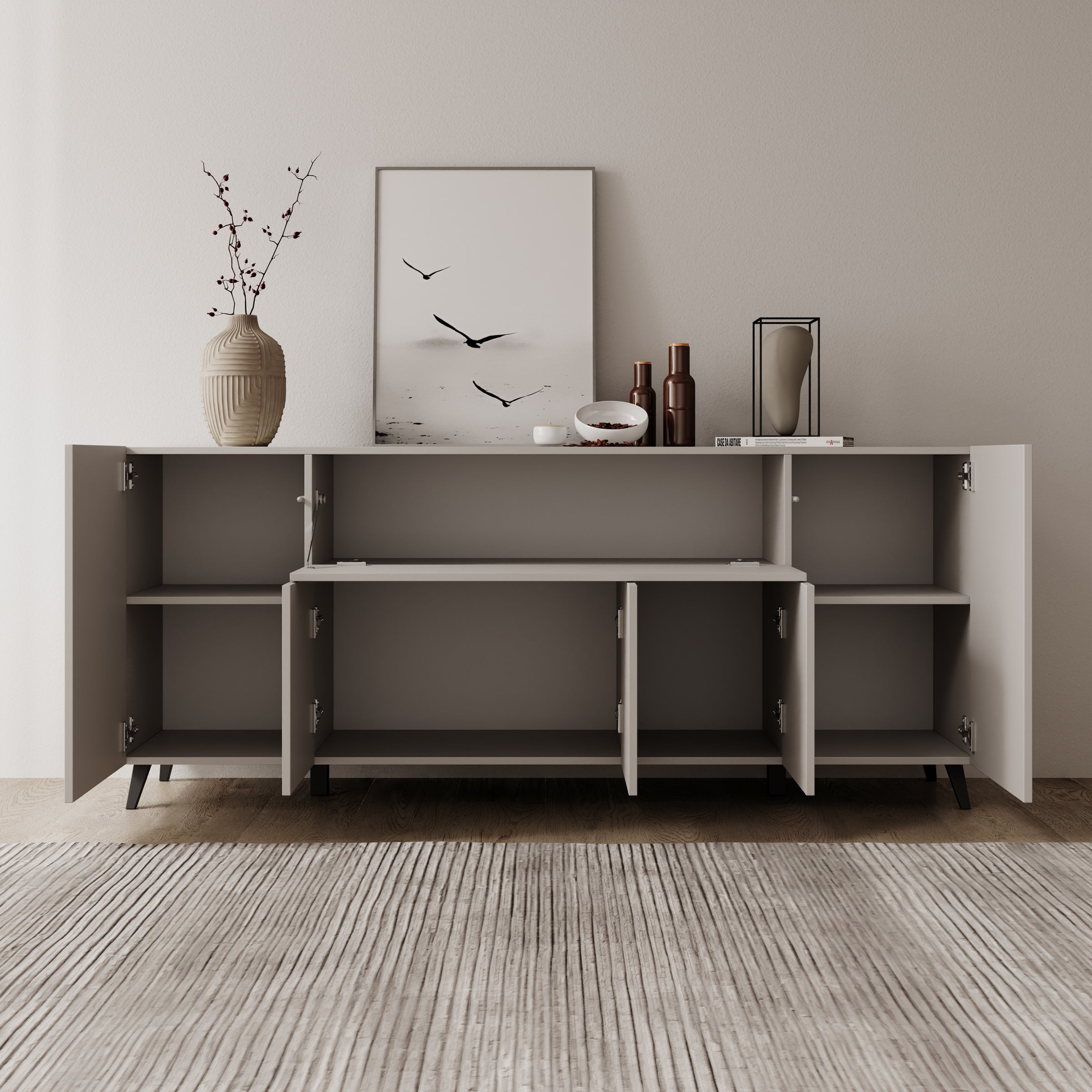 Pulse 4 - Dressoir - Beige - 180x39x76 cm