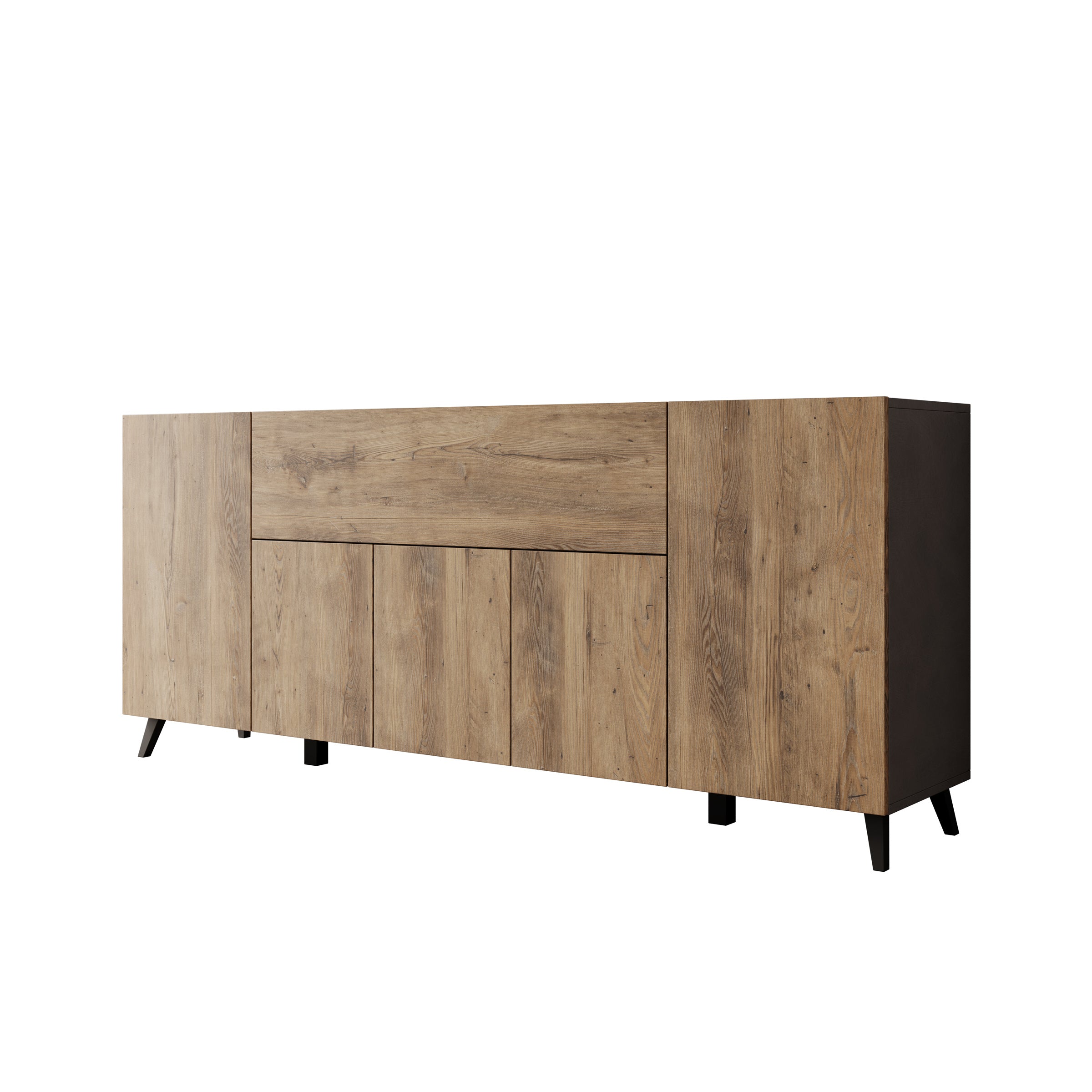 Pulse 4 - Dressoir - Eikenpatroon/Grijs - 180x39x76 cm