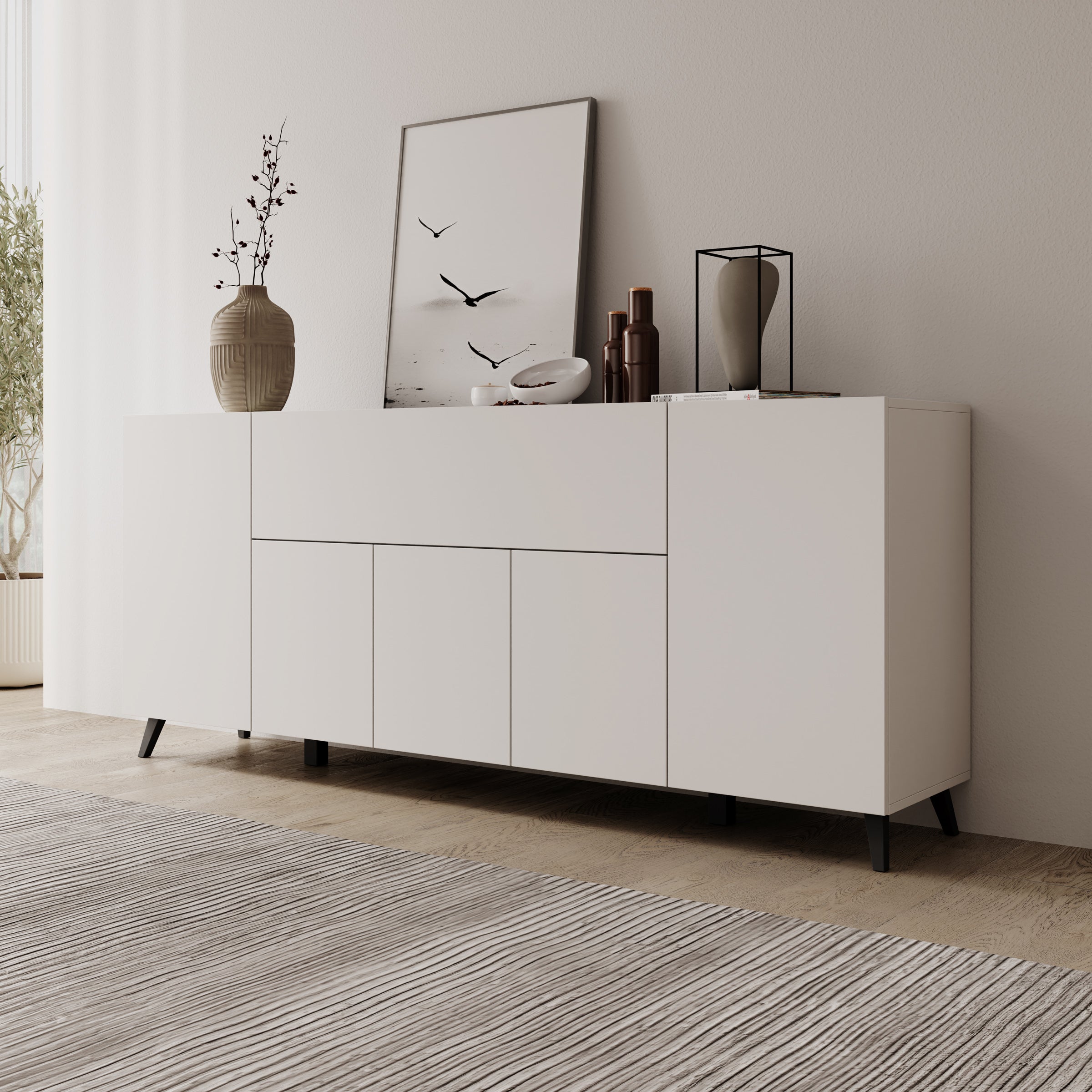 Pulse 4 - Dressoir - Wit - 180x39x76 cm