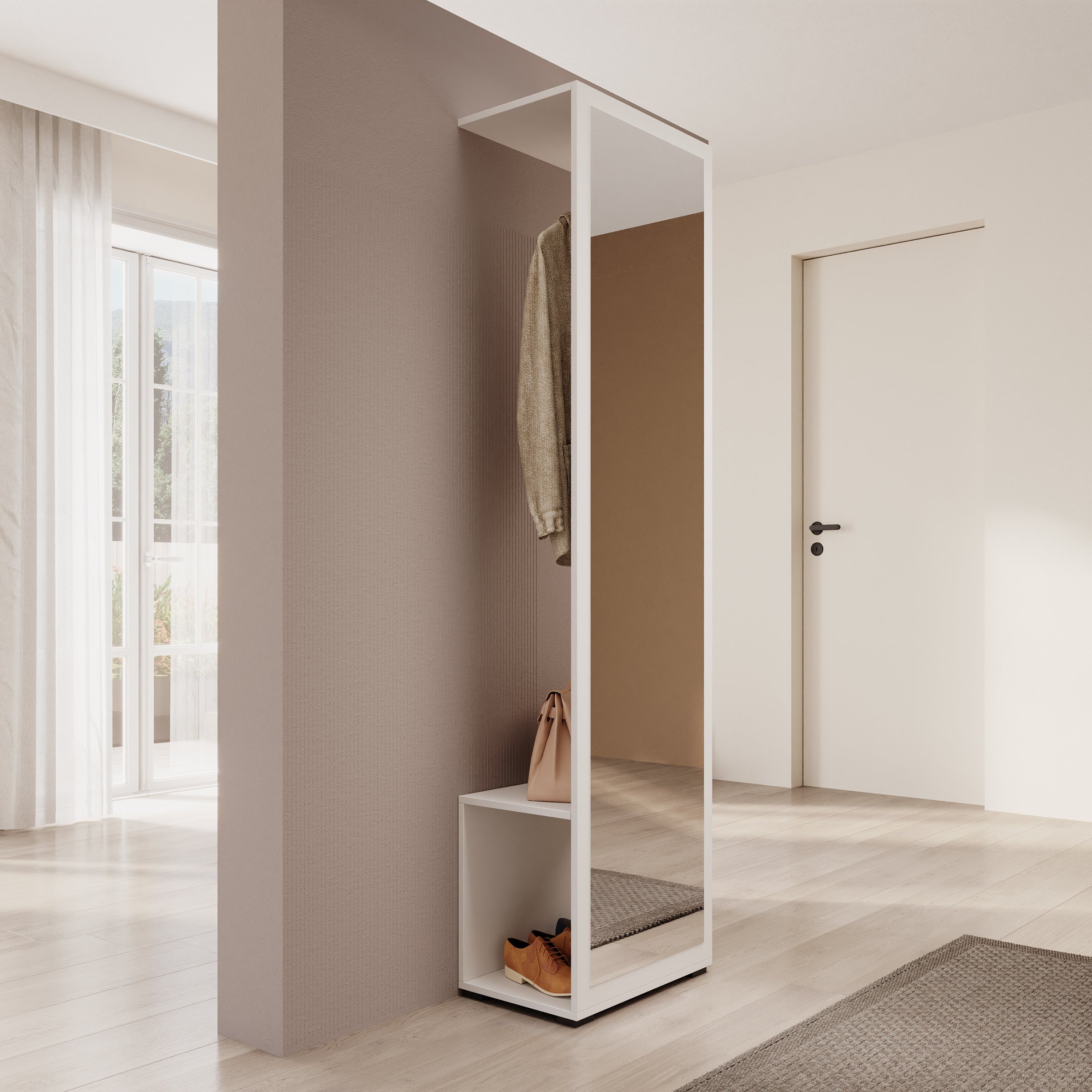 Deacon - Halkast - Wit - 50x35x190 cm