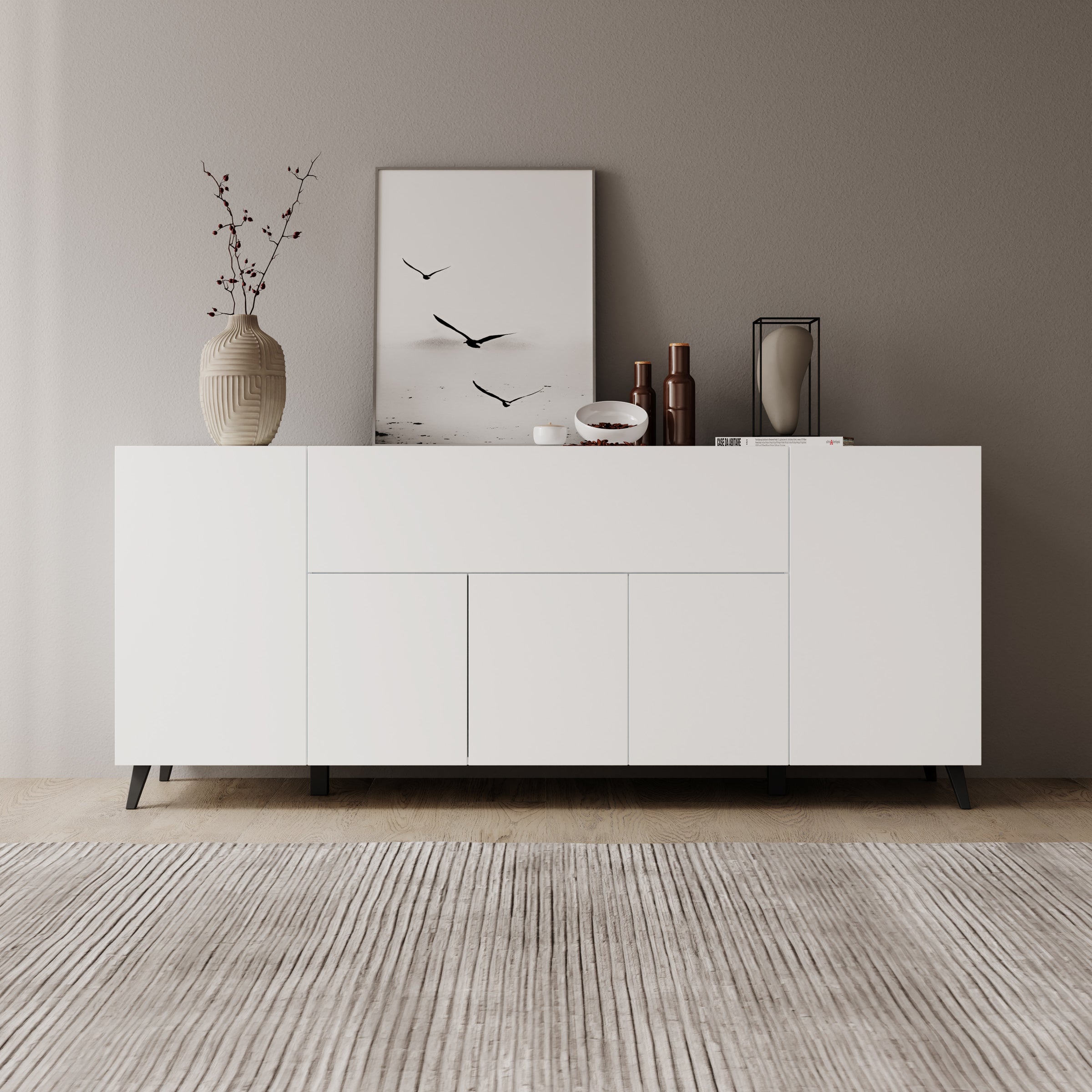 Pulse 4 - Dressoir - Wit - 180x39x76 cm