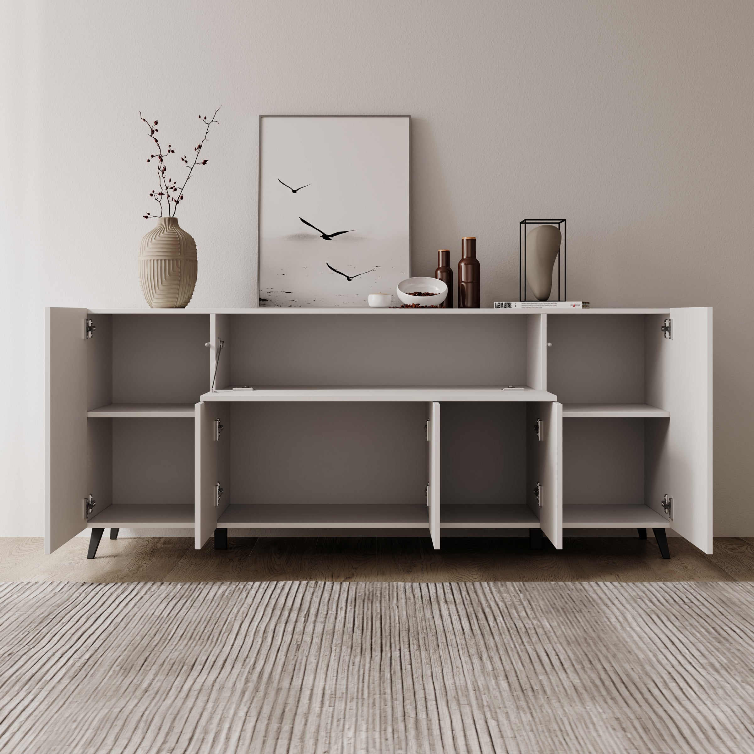 Pulse 4 - Dressoir - Wit - 180x39x76 cm
