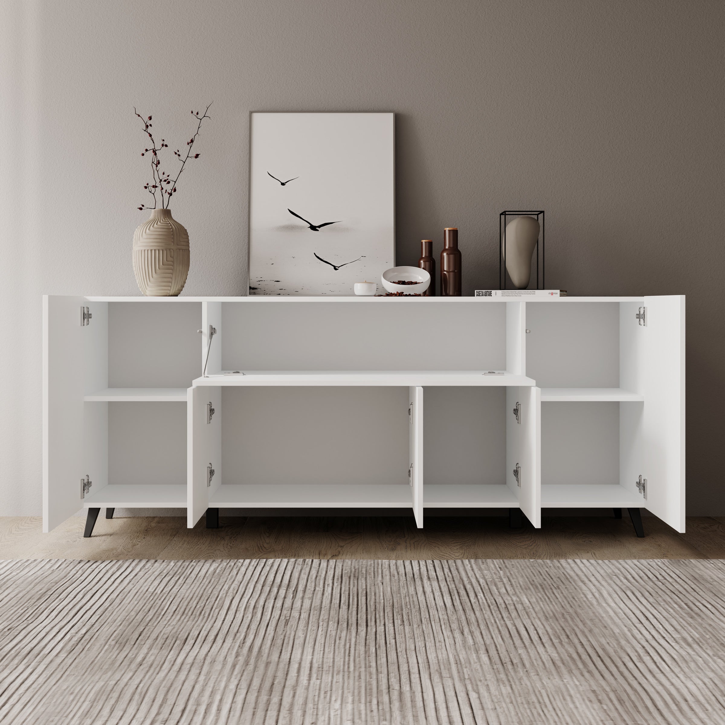 Pulse 4 - Dressoir - Wit - 180x39x76 cm
